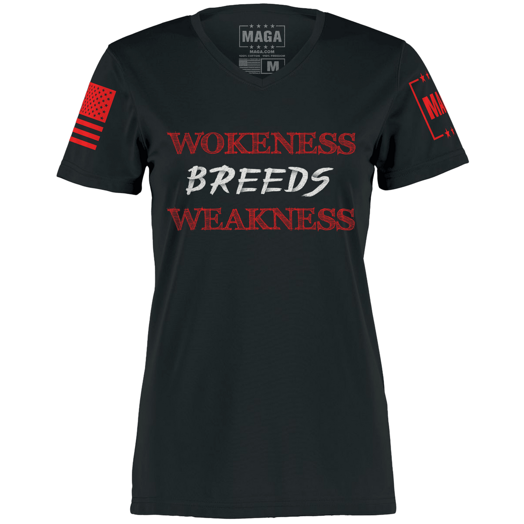 SunFrog Solutions Performance T-Shirt Black / XS Wokeness Breeds Weakness Ladies Moisture-Wicking T-shirt
