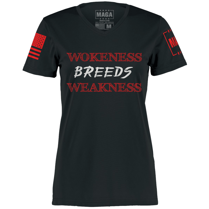 SunFrog Solutions Performance T-Shirt Black / XS Wokeness Breeds Weakness Ladies Moisture-Wicking T-shirt