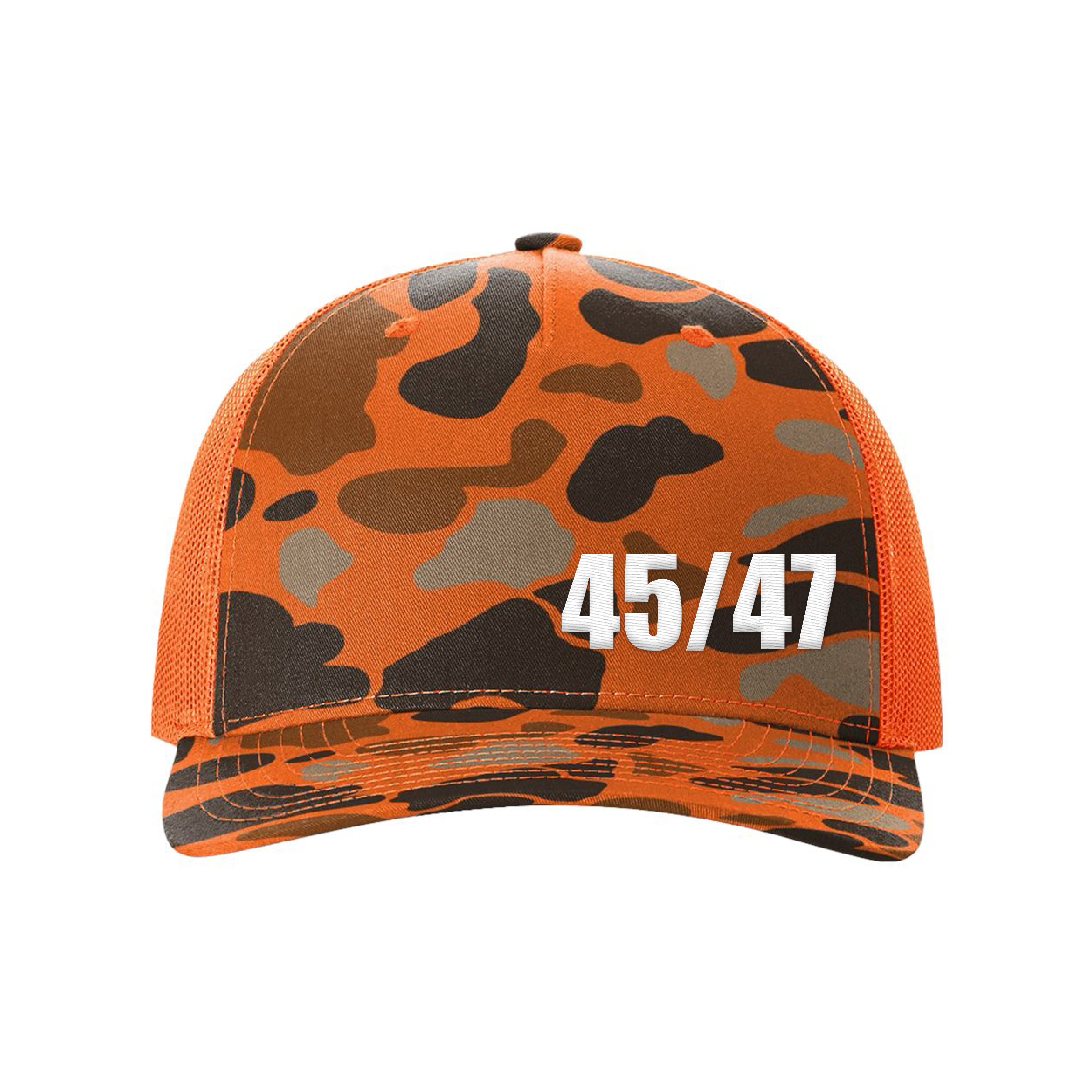 Blaze Duck Camo/Blaze / White 45-47 Hunting Hats maga trump