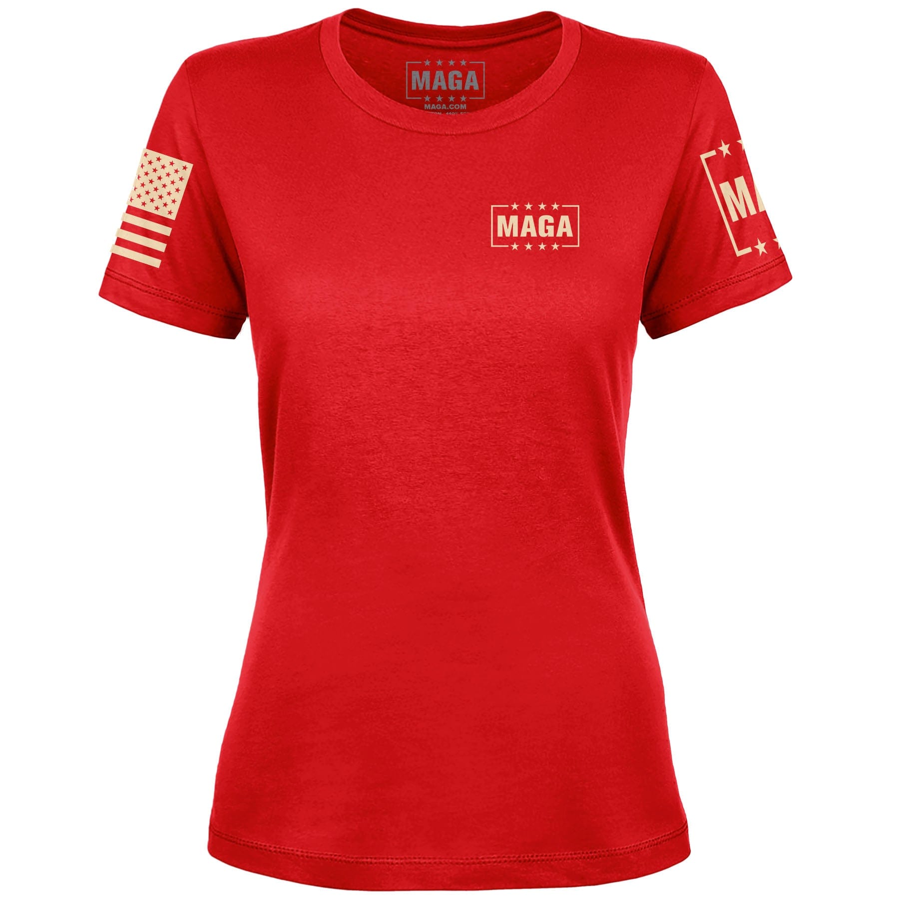 Christ is King and Trump is President v3 Ladies Tee maga trump