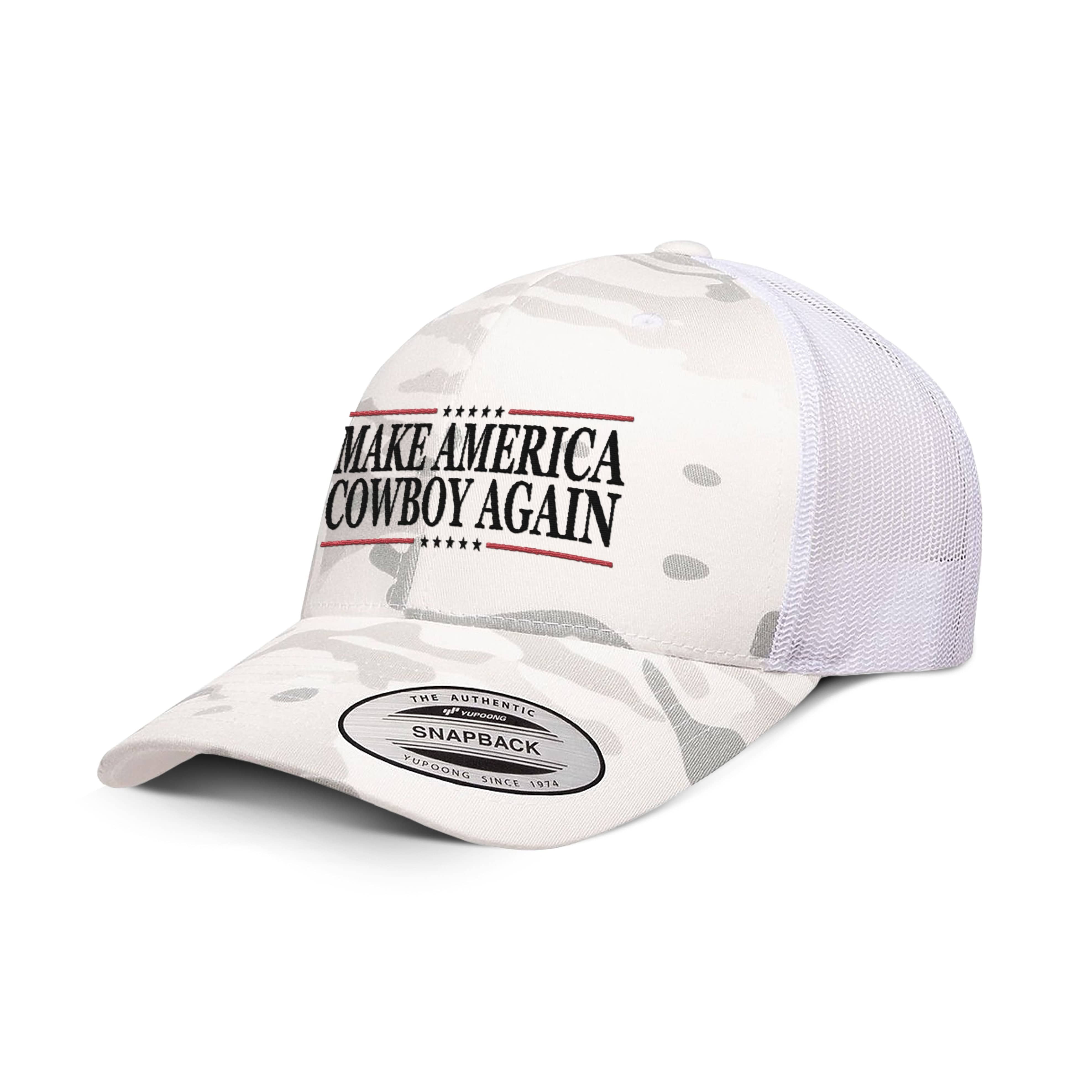 Classics Six-Panel Retro Trucker Cap / Alpine White / OS Make America Cowboy Again Camo Edition Trucker Hat maga trump