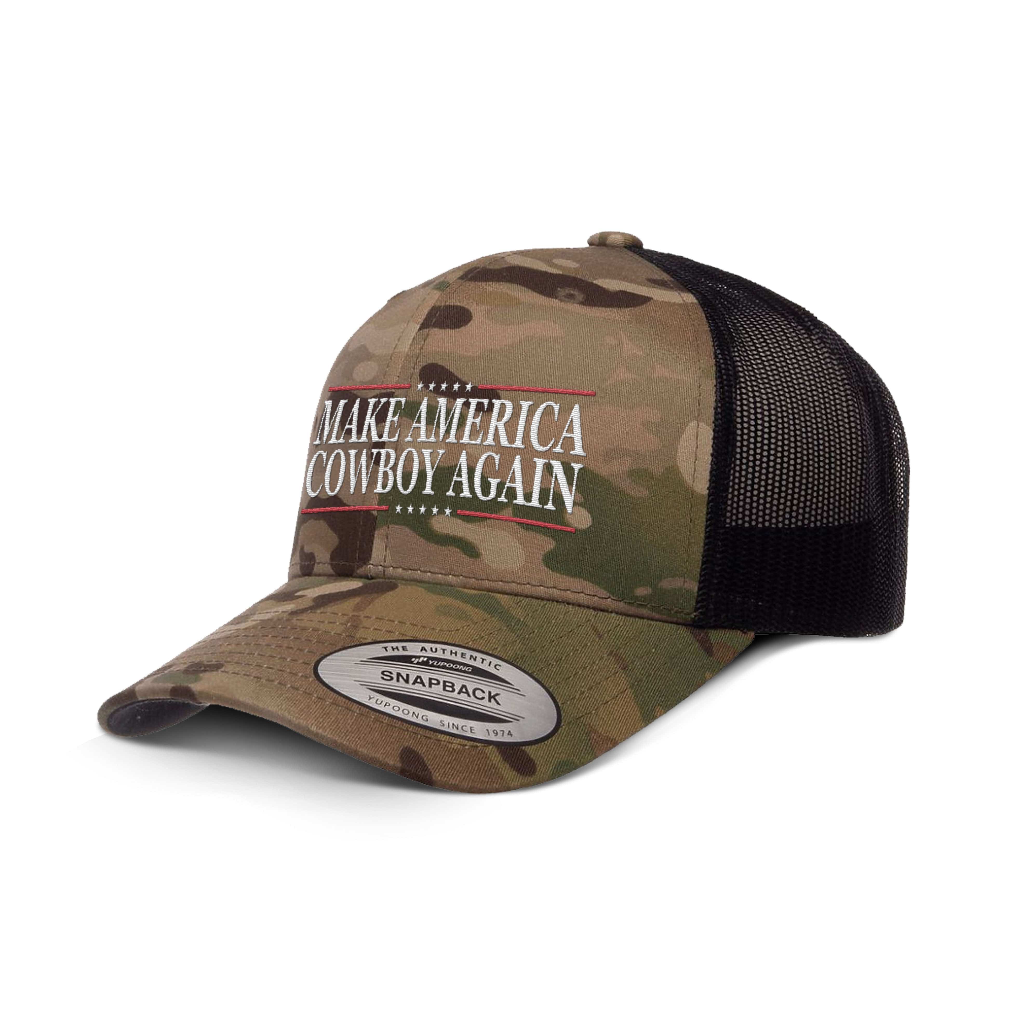 Classics Six-Panel Retro Trucker Cap / Green Black / OS Make America Cowboy Again Camo Edition Trucker Hat maga trump