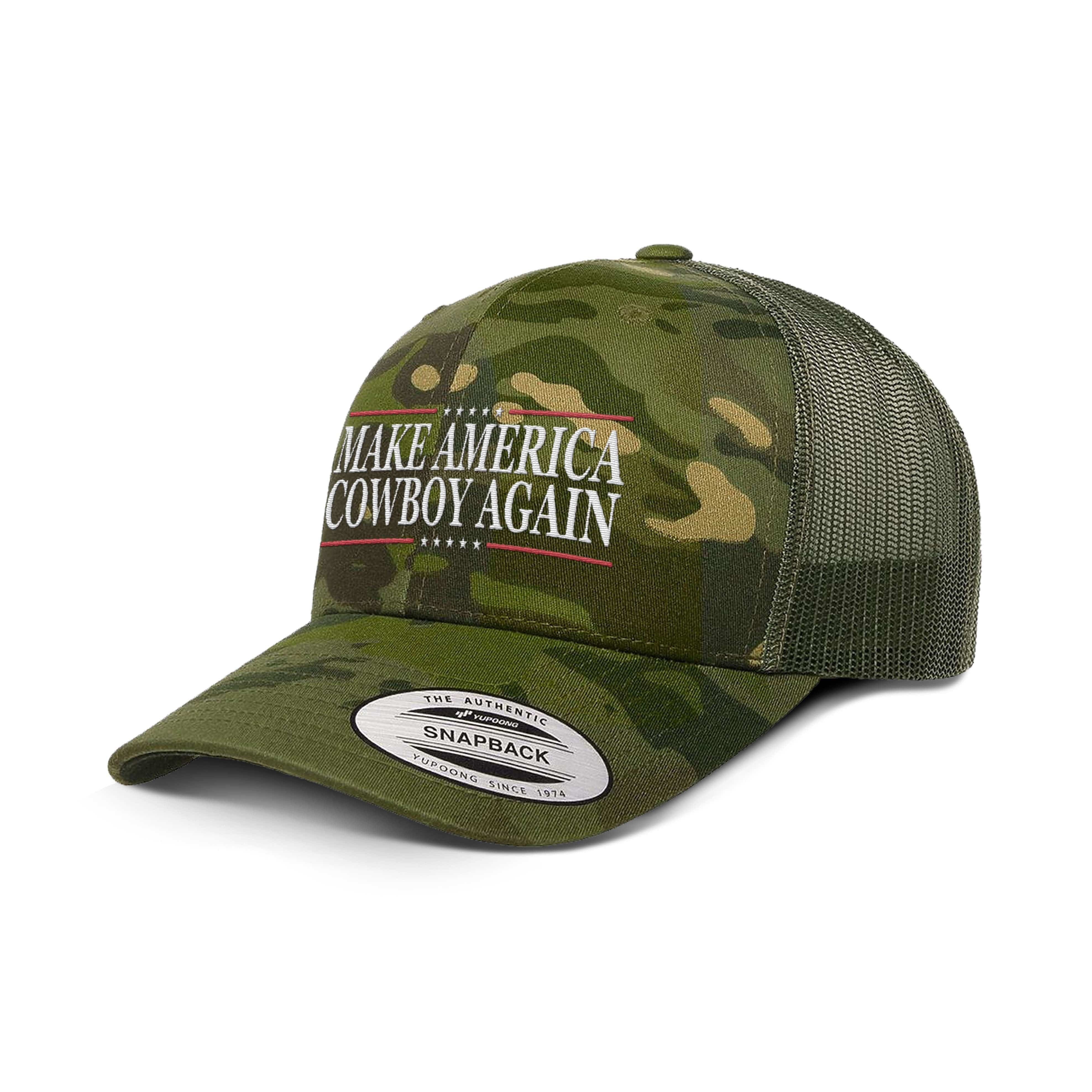 Classics Six-Panel Retro Trucker Cap / Tropic Green / OS Make America Cowboy Again Camo Edition Trucker Hat maga trump