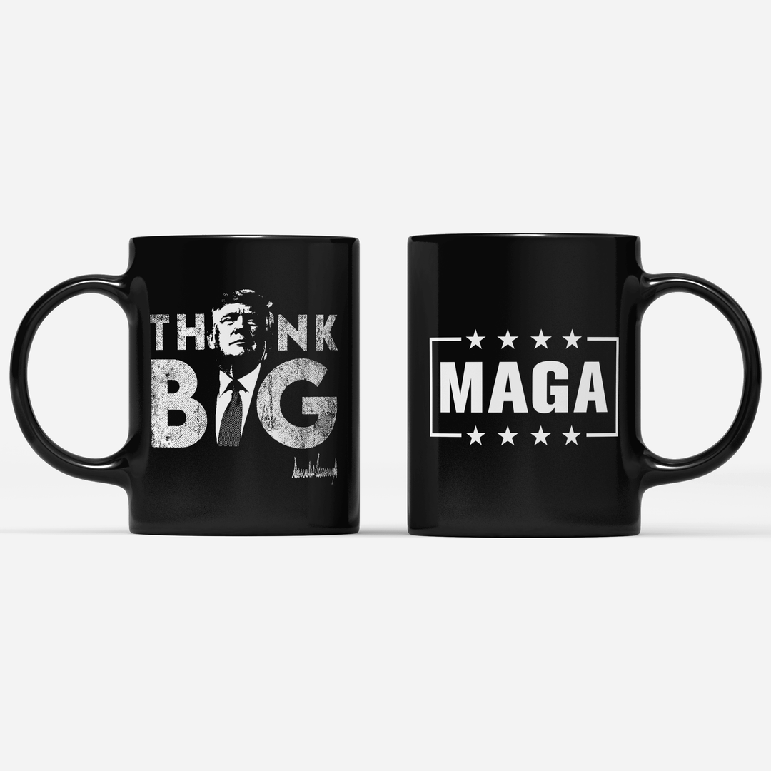 Coffee Mug / Black / One Size Think Big Coffee Mug maga trump