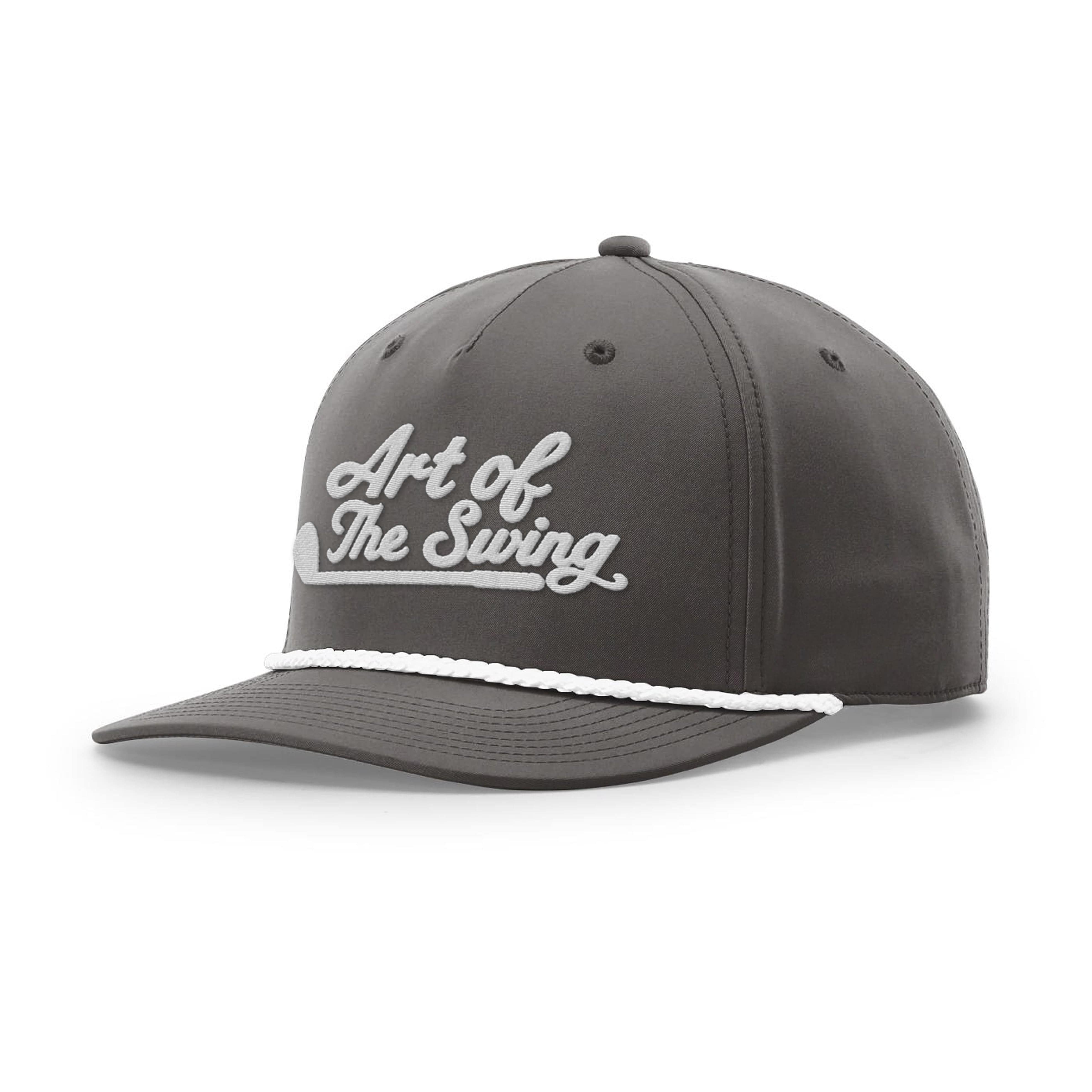 Five Panel Classic Rope / Dark Gray/White / OS The Art of Swing Rope Hat maga trump