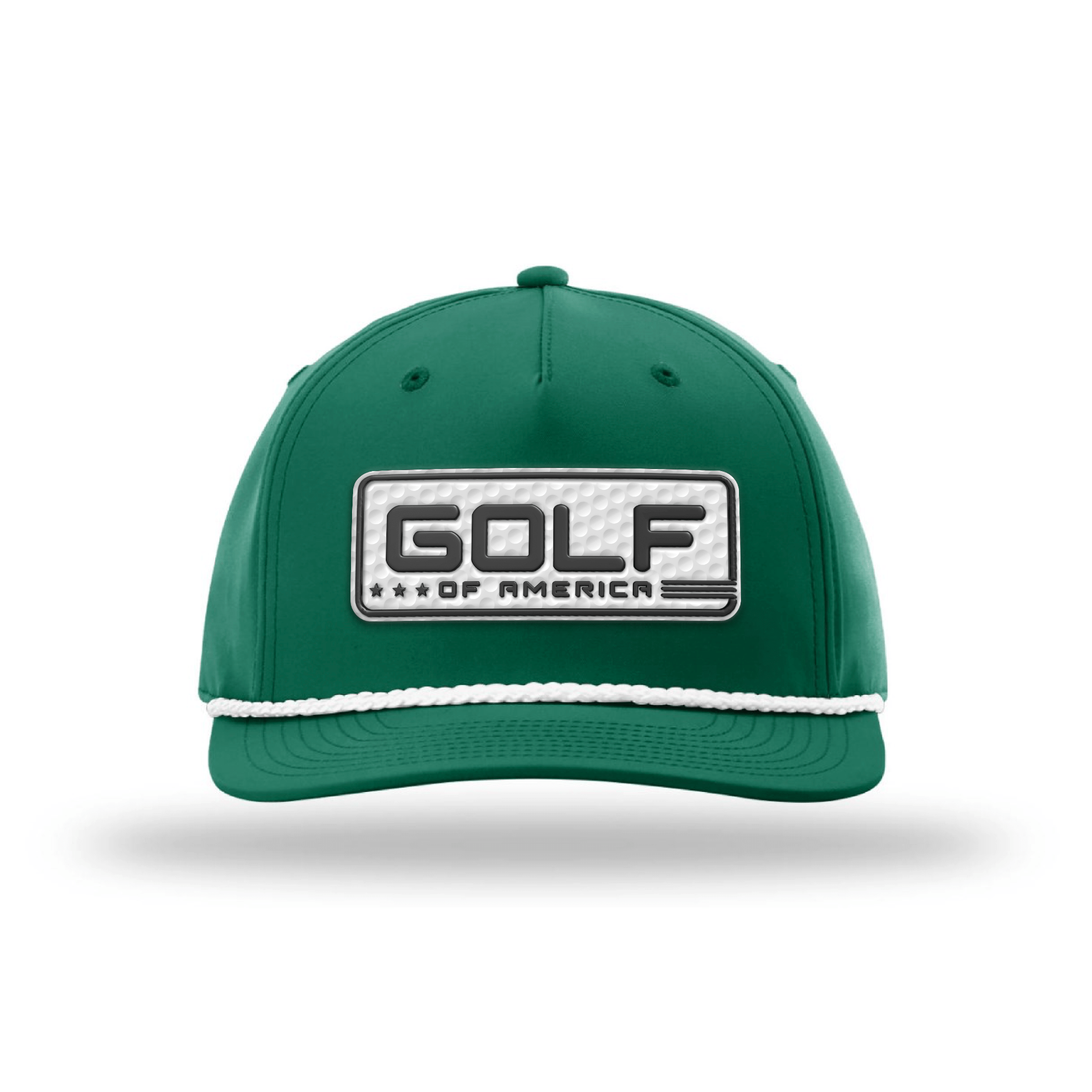Five Panel Classic Rope / Green/White Golf of America Golf Patch Rope Hat maga trump