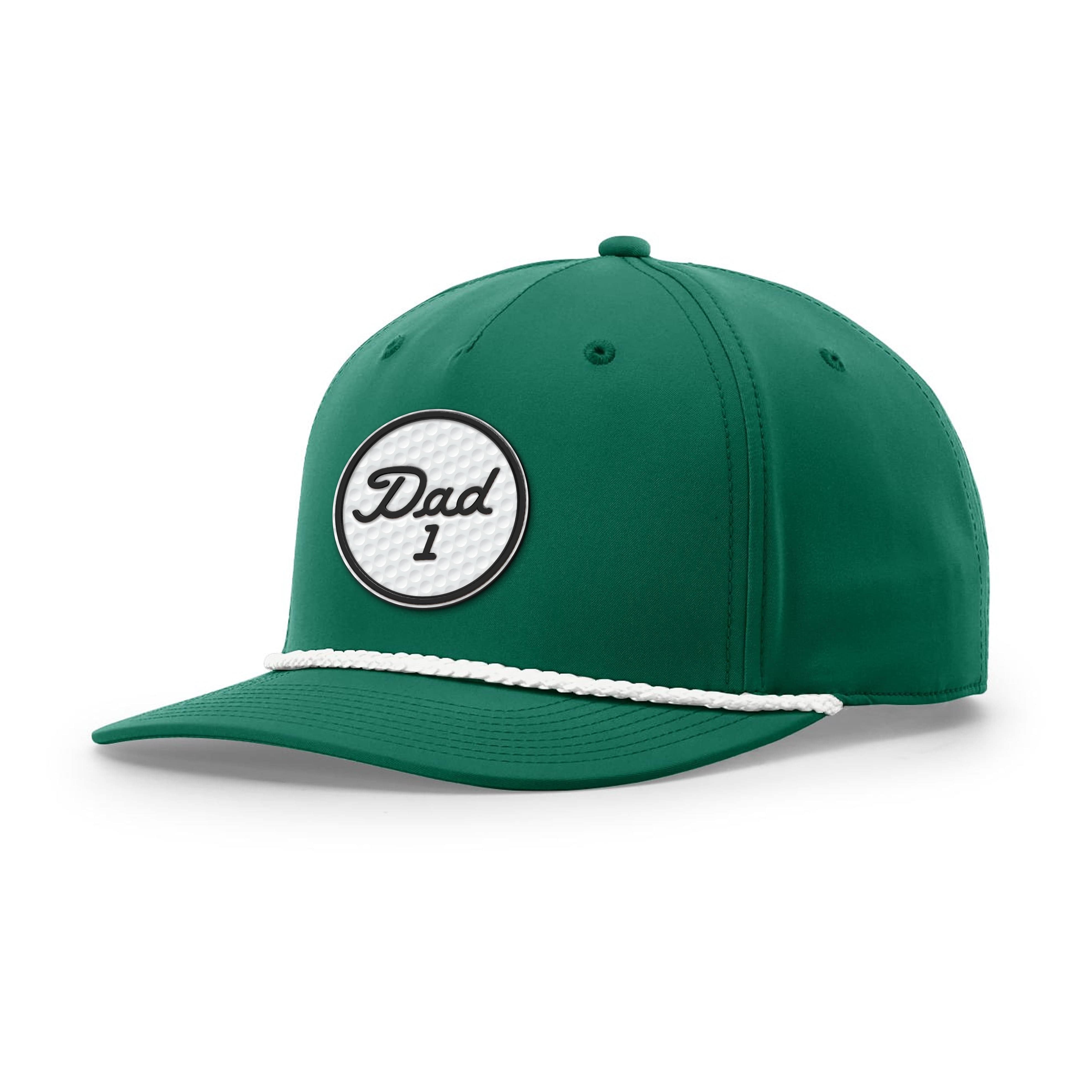 Five Panel Classic Rope / Green/White / OS #1 Dad Golf Ball Circle Patch Rope Hat maga trump