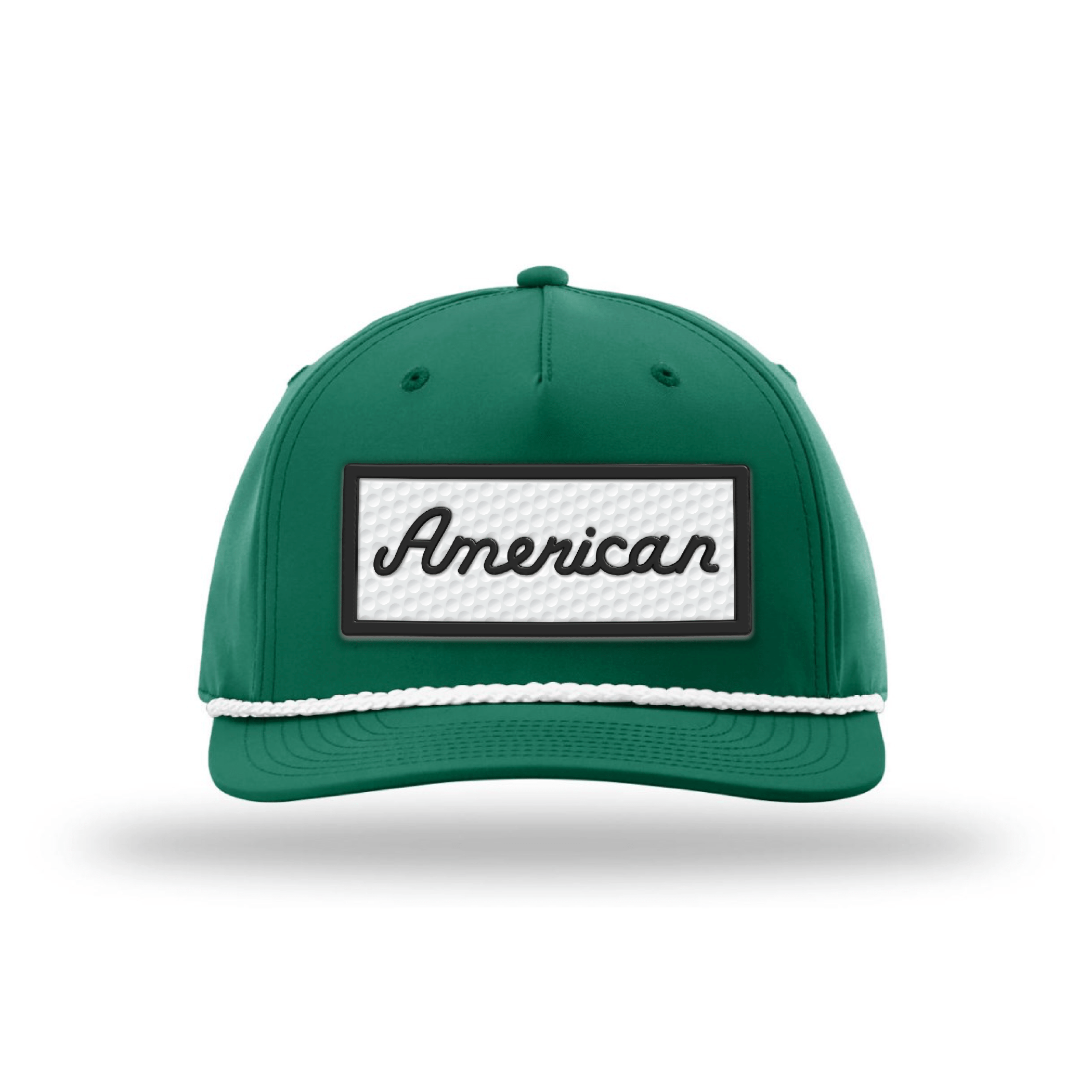 Five Panel Classic Rope / Green/White / OS American Golf Ball Patch Rope Hat maga trump