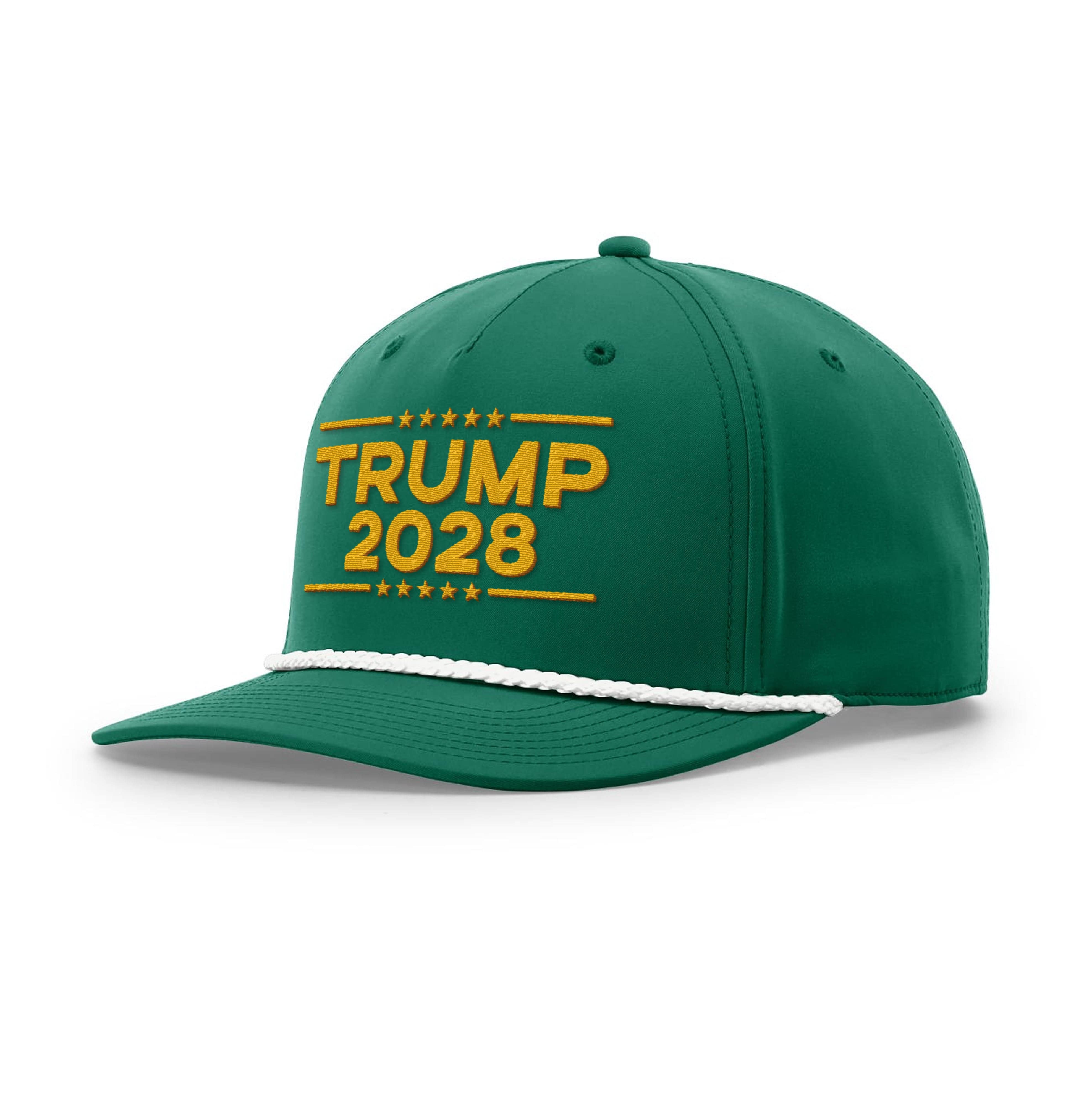 Five Panel Classic Rope / Kelly Green/White / OS Trump 2028 Rope Hat maga trump