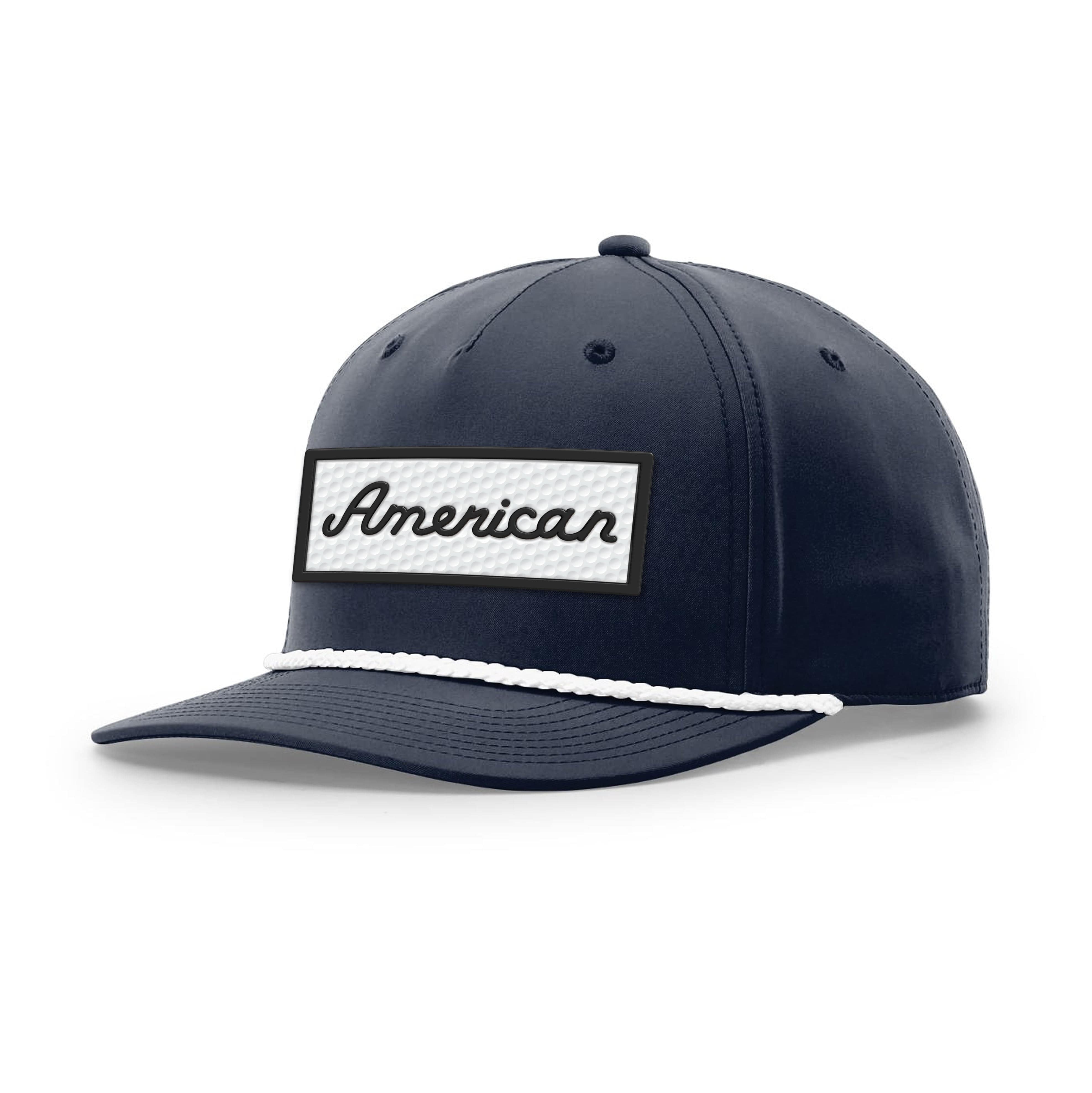 Five Panel Classic Rope / Navy/White / OS American Golf Ball Patch Rope Hat maga trump