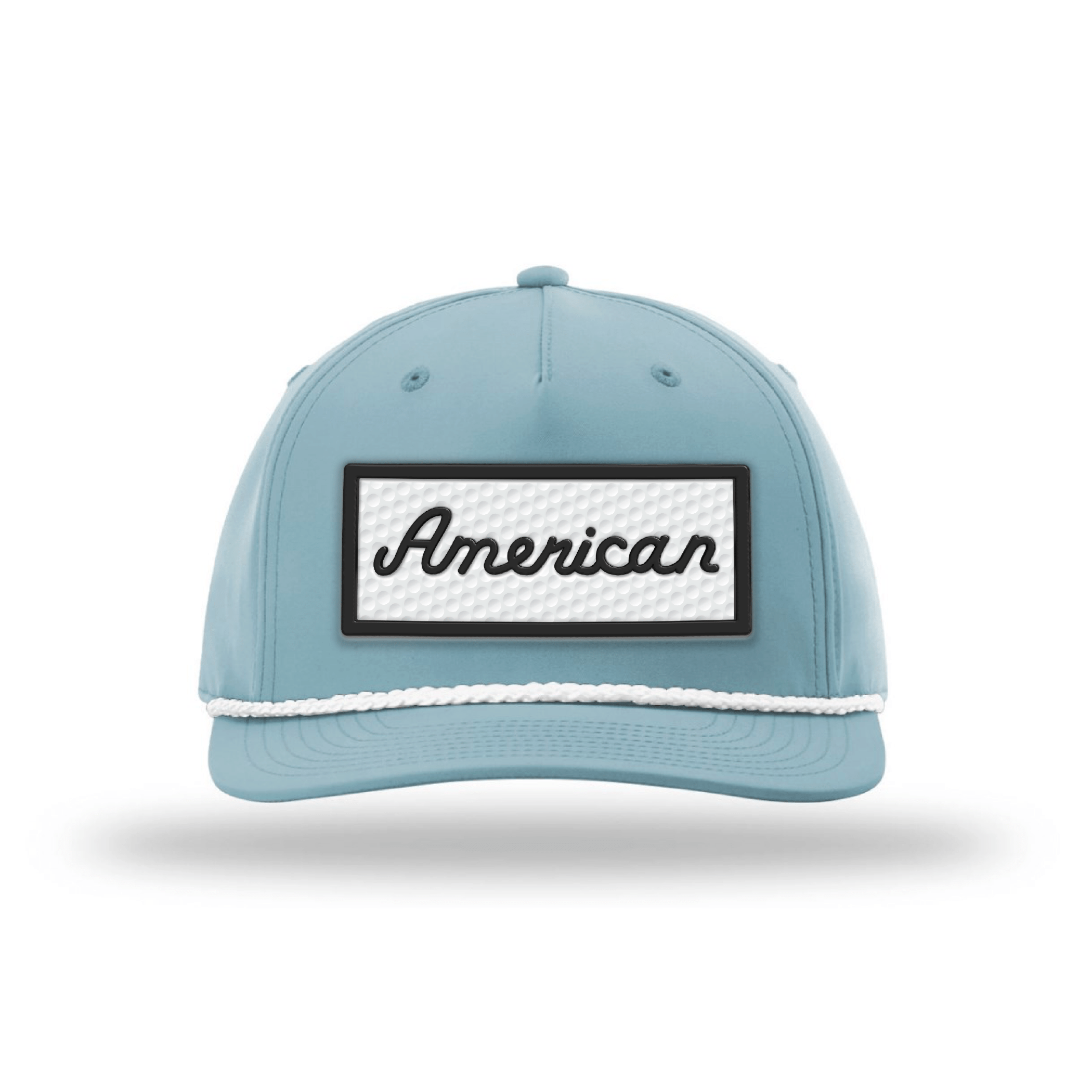 Five Panel Classic Rope / Smoke Blue/White / OS American Golf Ball Patch Rope Hat maga trump