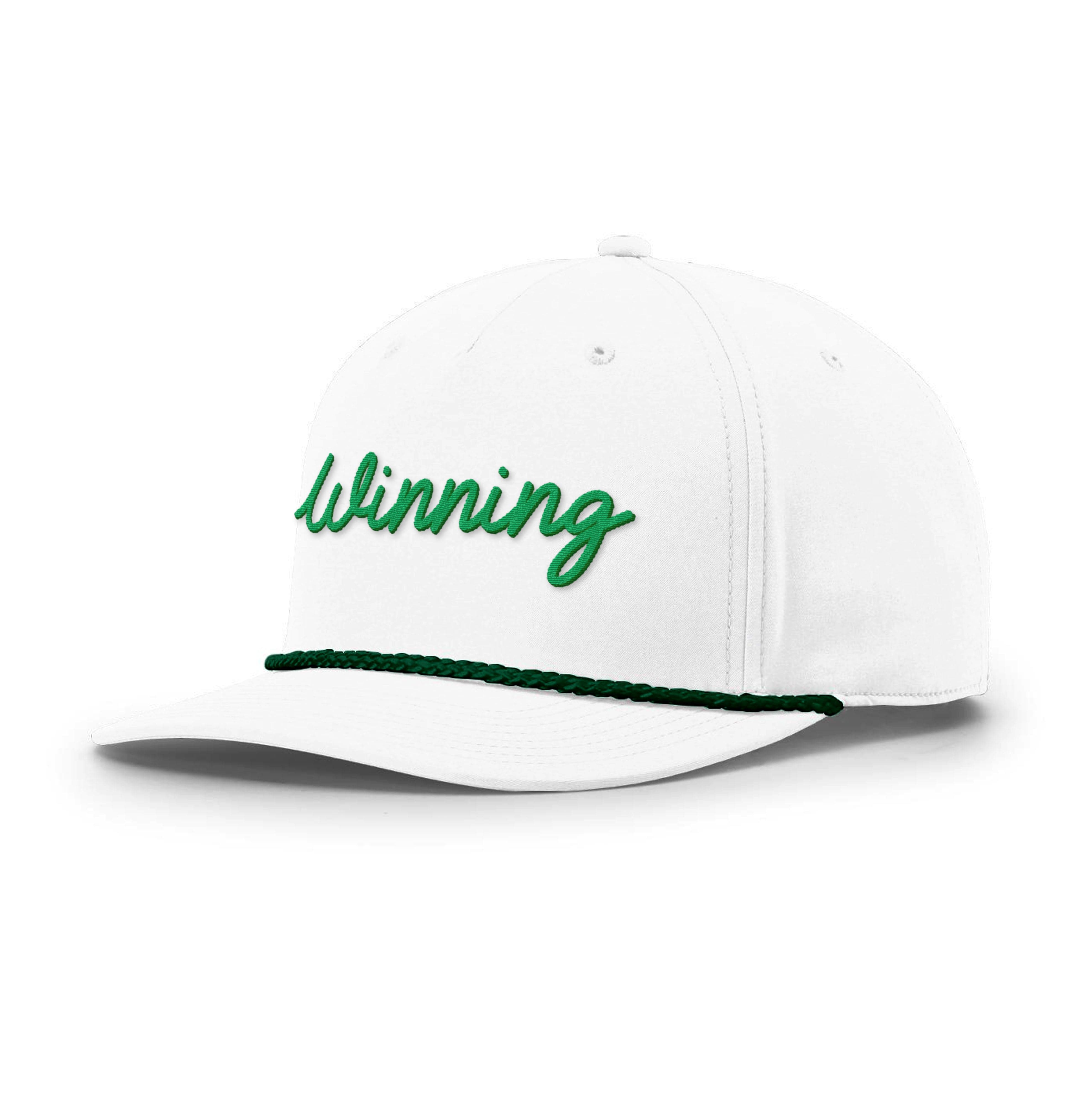 Five Panel Classic Rope / White/Green / OS Winning Rope Hat maga trump
