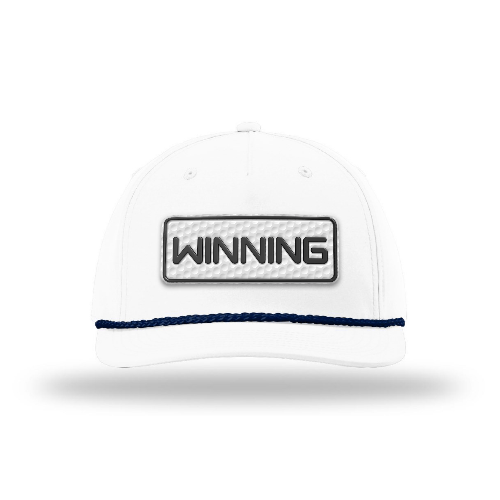 Five Panel Classic Rope / White/Navy Winning Golf Patch Rope Hat maga trump