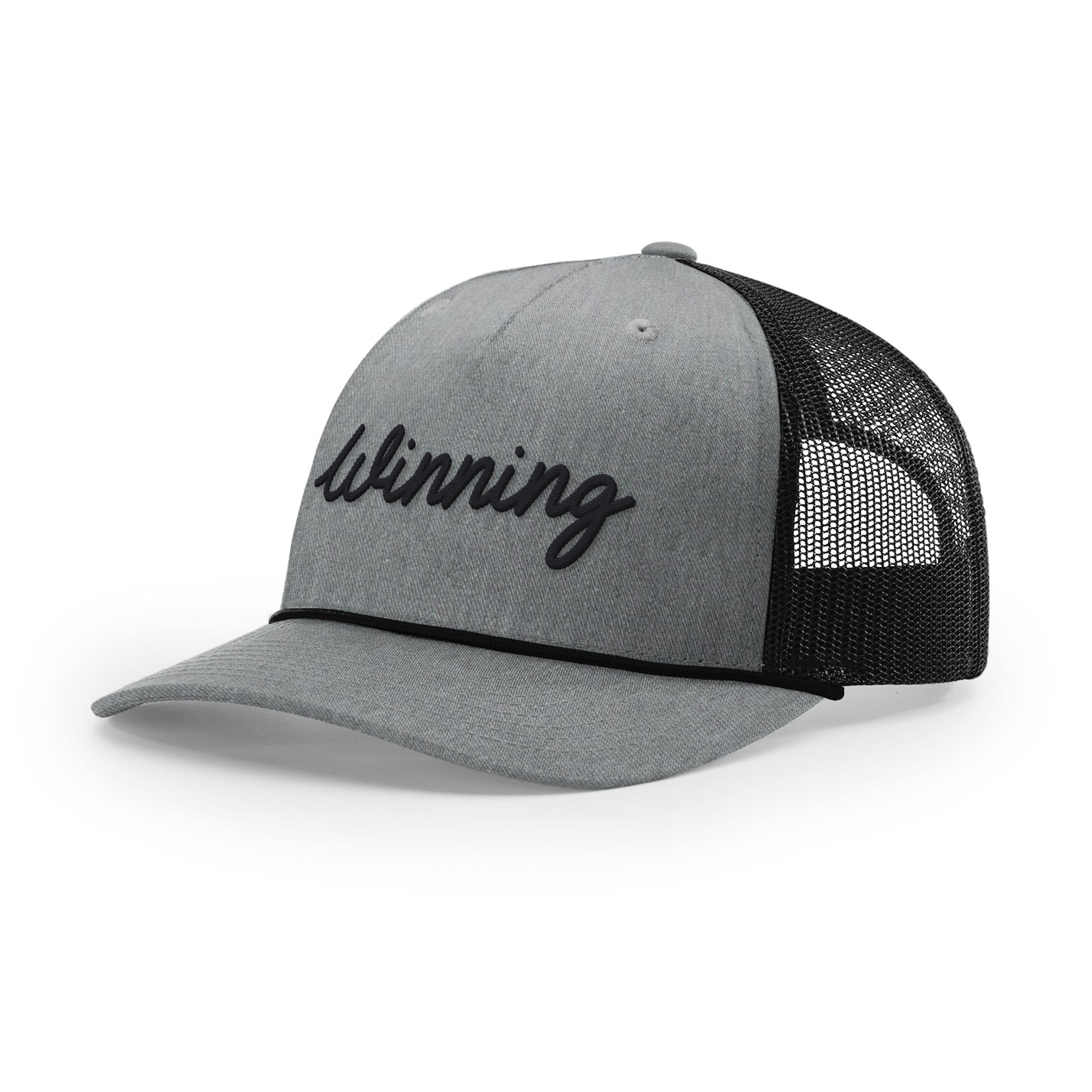 Five Panel Trucker with Rope / Heather Gray/Black / OS Winning Rope Trucker Hat maga trump