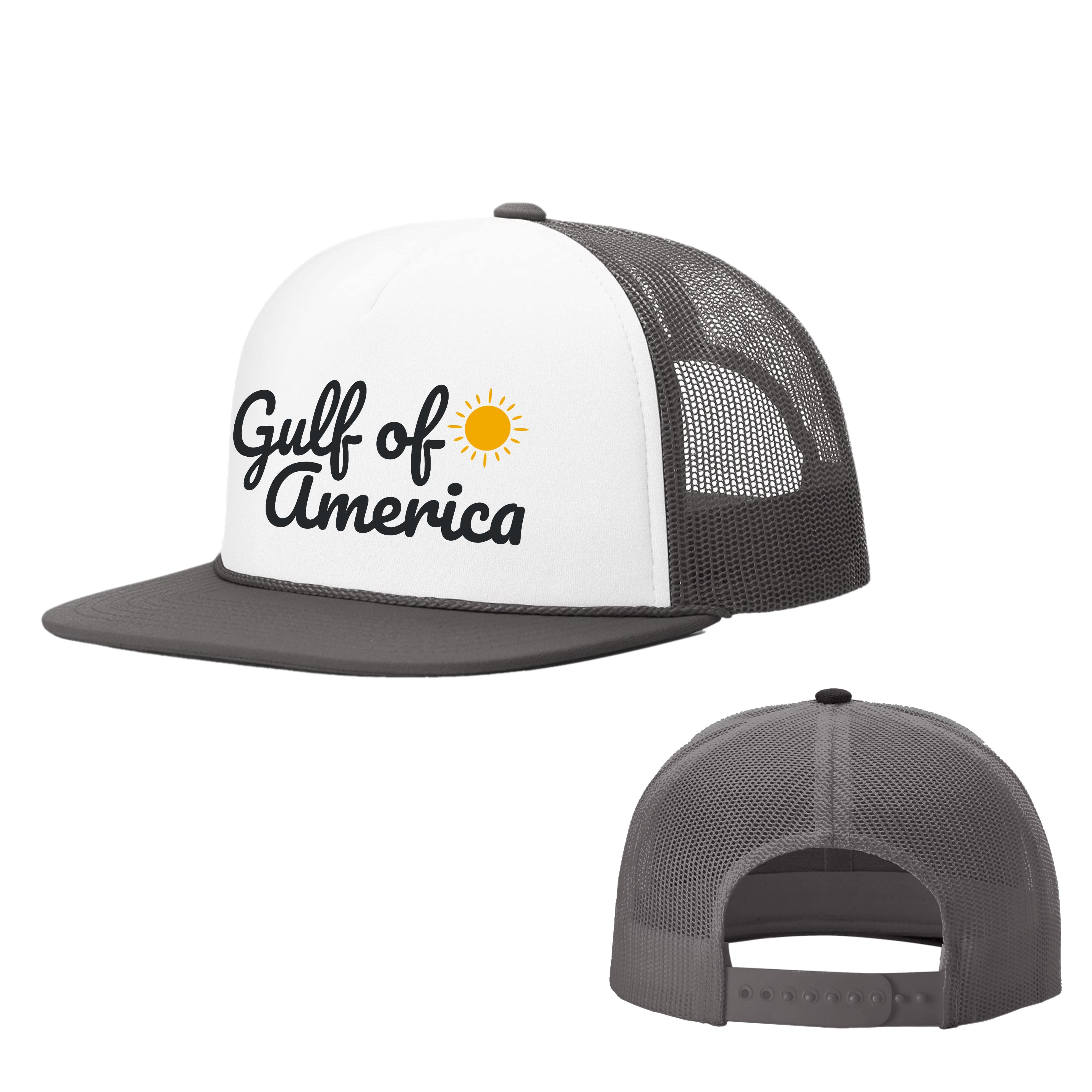 Foamie Trucker Cap / White/Charcoal Gulf of America Sunshine Foamie Hats maga trump