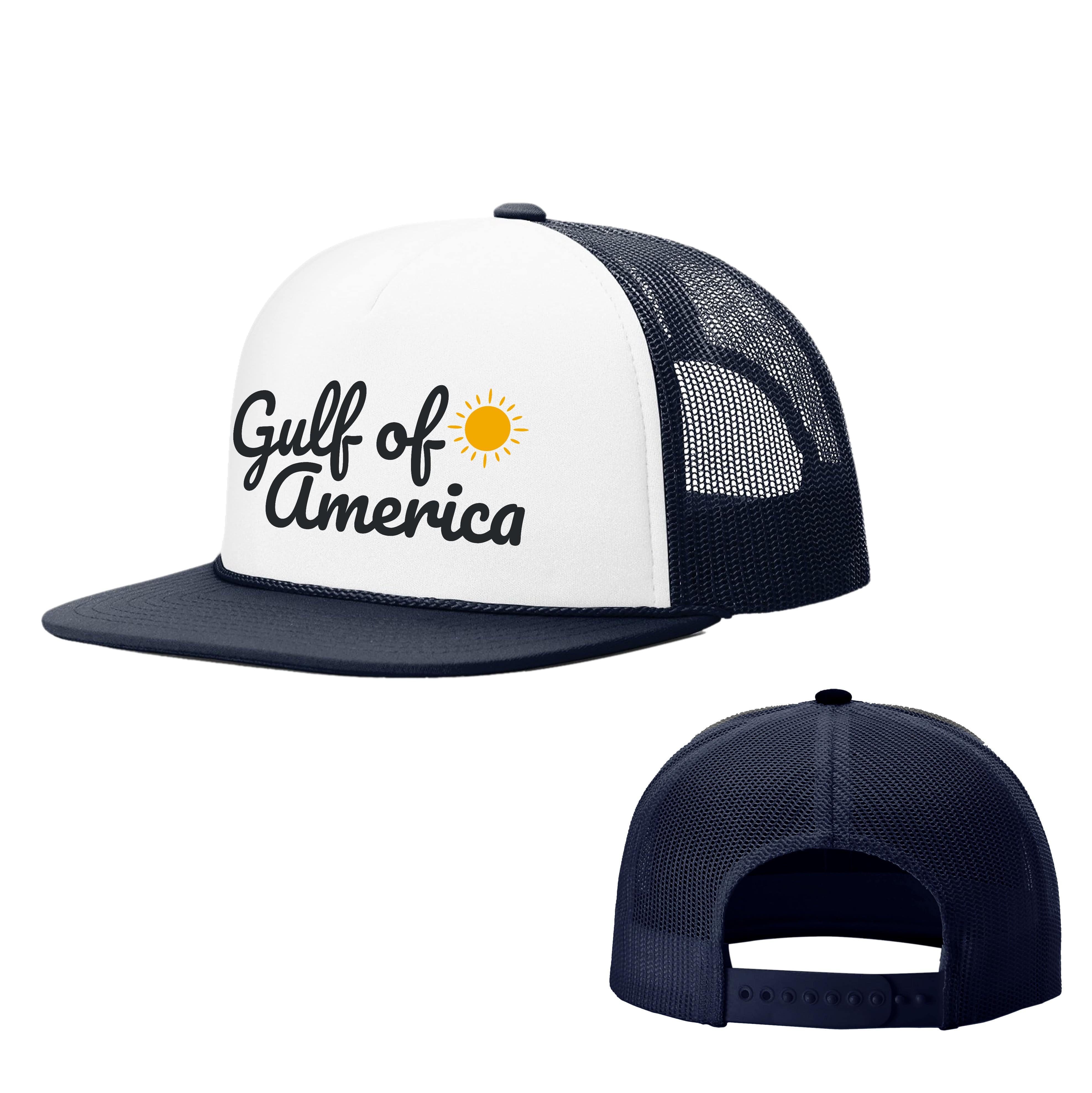 Foamie Trucker Cap / White/Navy Gulf of America Sunshine Foamie Hats maga trump
