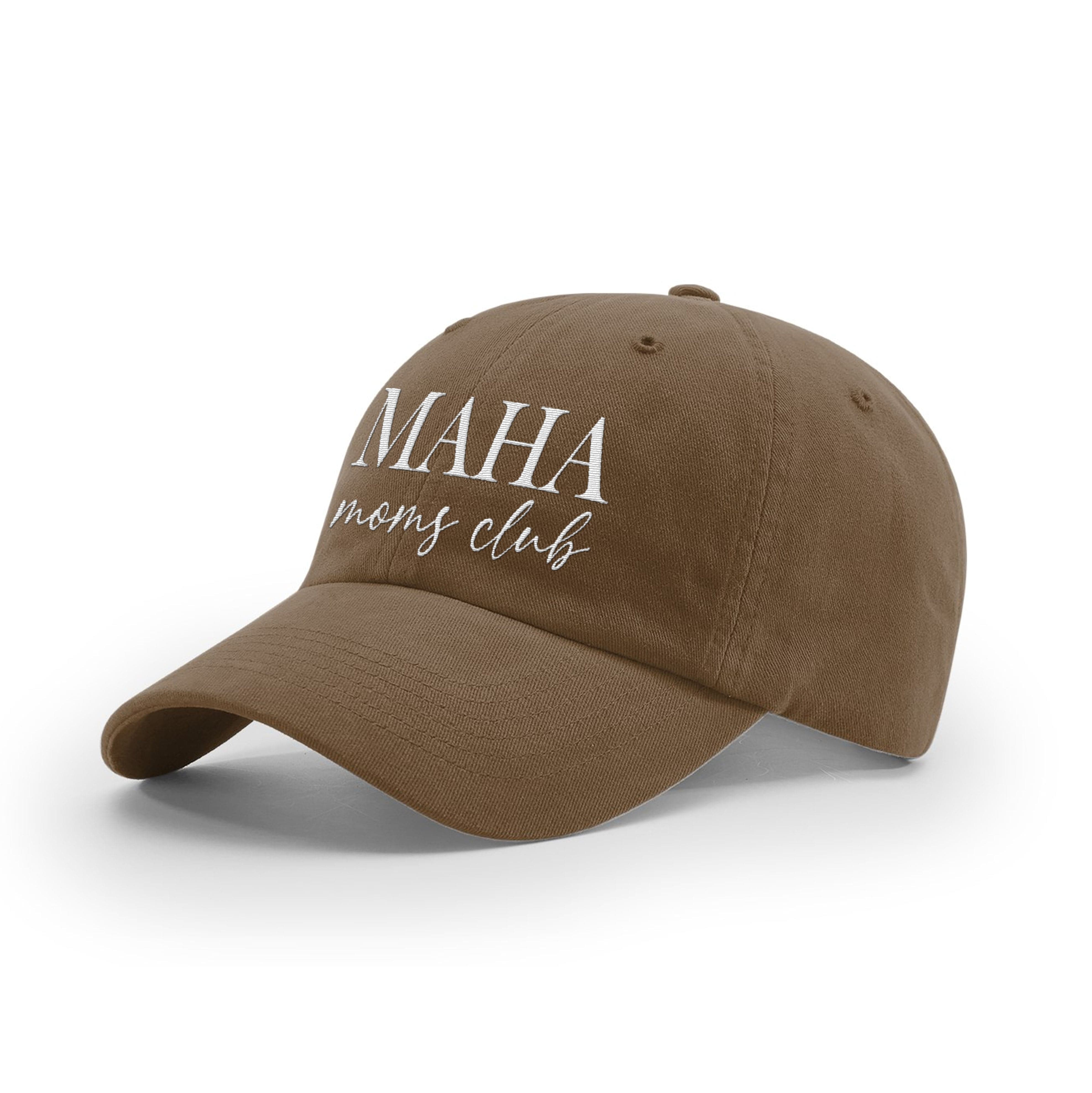 GARMENT WASHED TWILL / Driftwood / OS MAHA Moms Club Mom Hat maga trump