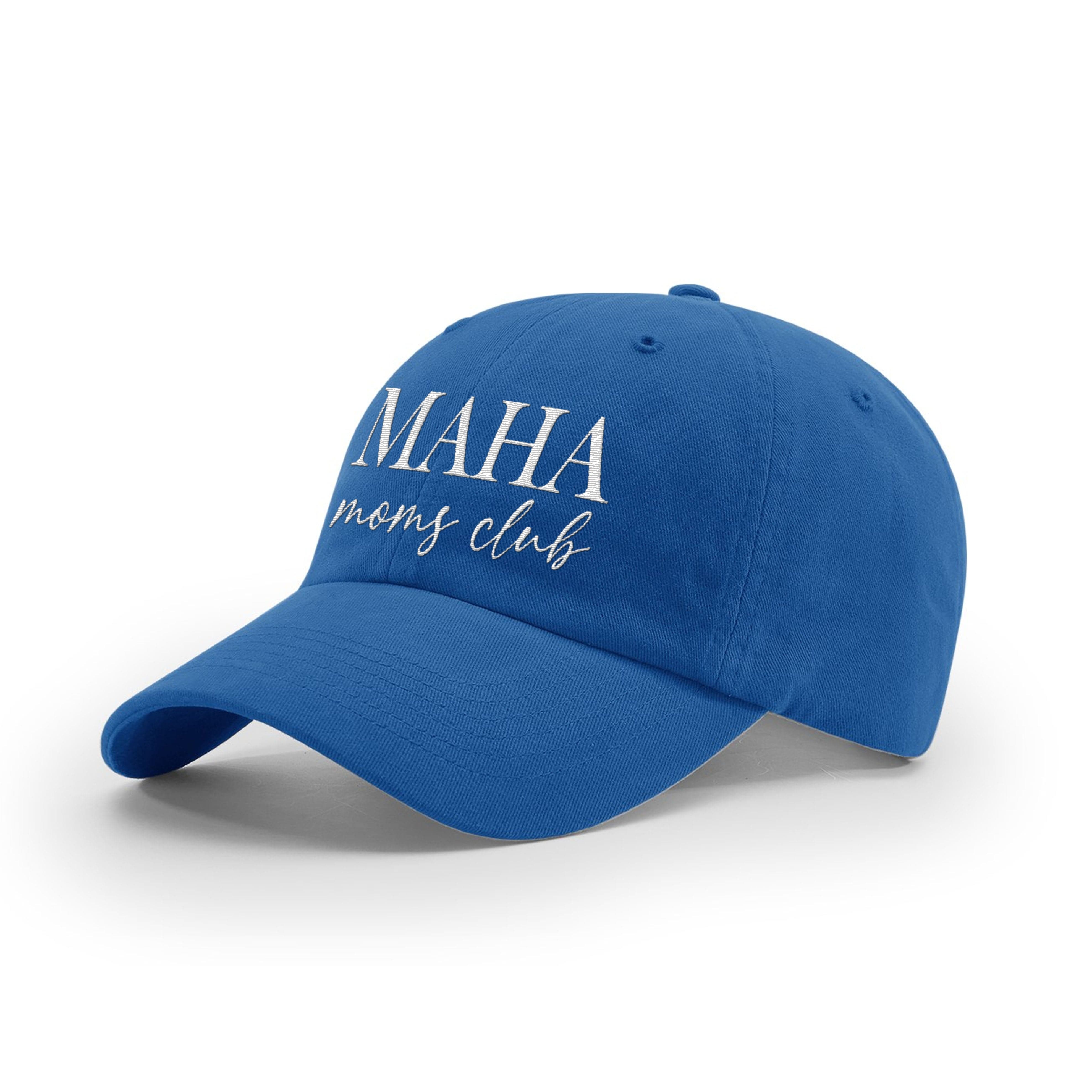 GARMENT WASHED TWILL / Royal / OS MAHA Moms Club Mom Hat maga trump