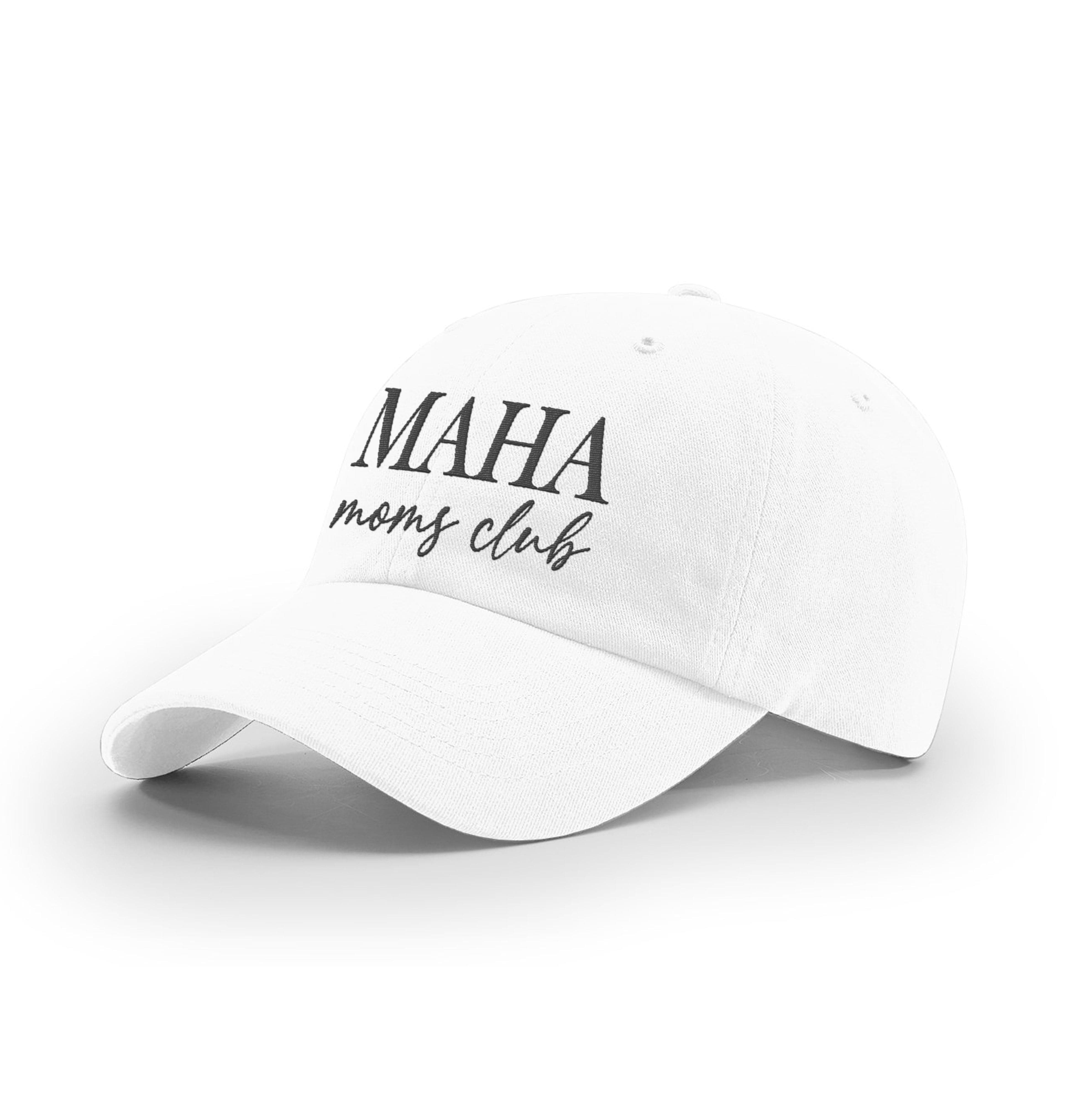 GARMENT WASHED TWILL / White / OS MAHA Moms Club Mom Hat maga trump