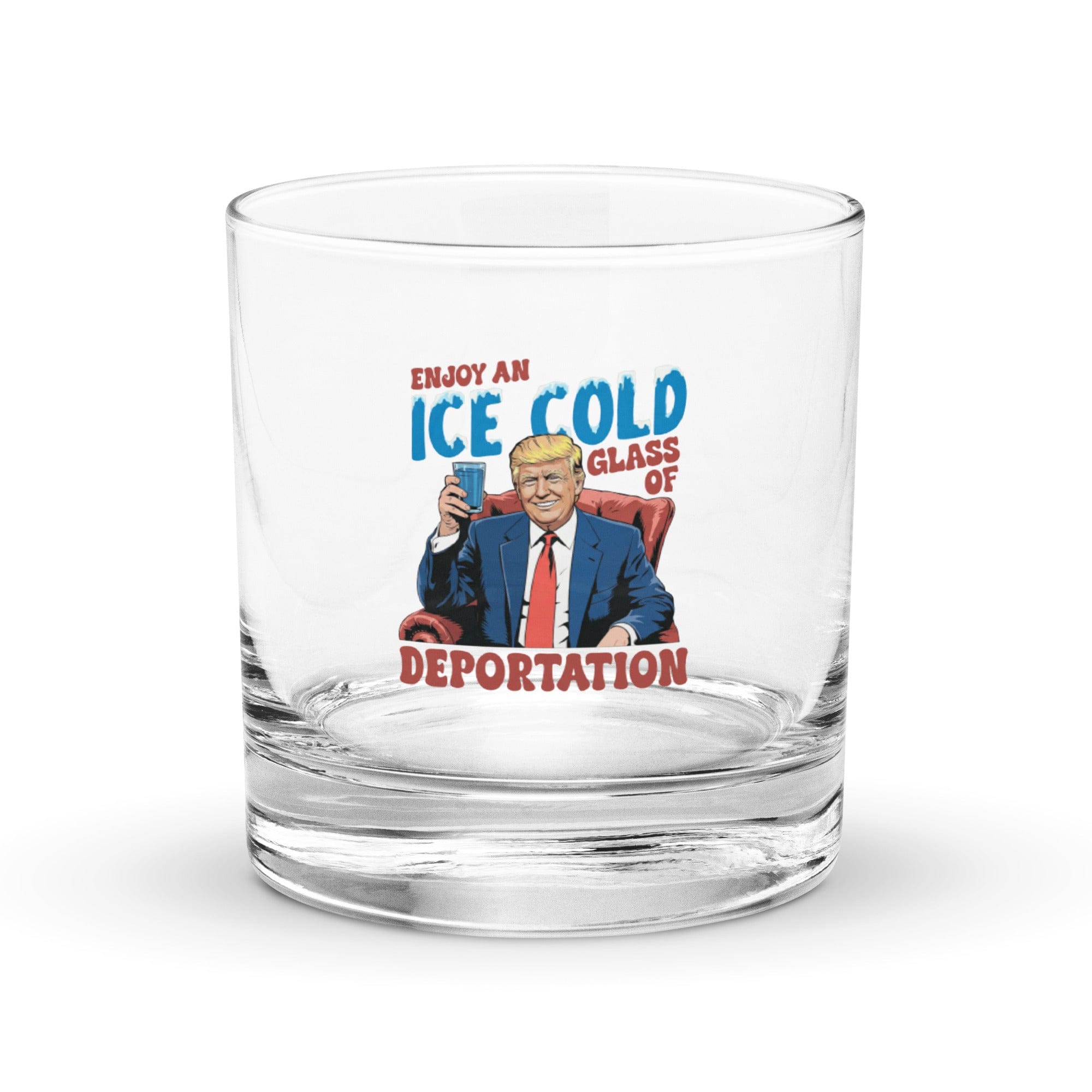 Glass Of Deportation Rocks Glass maga trump