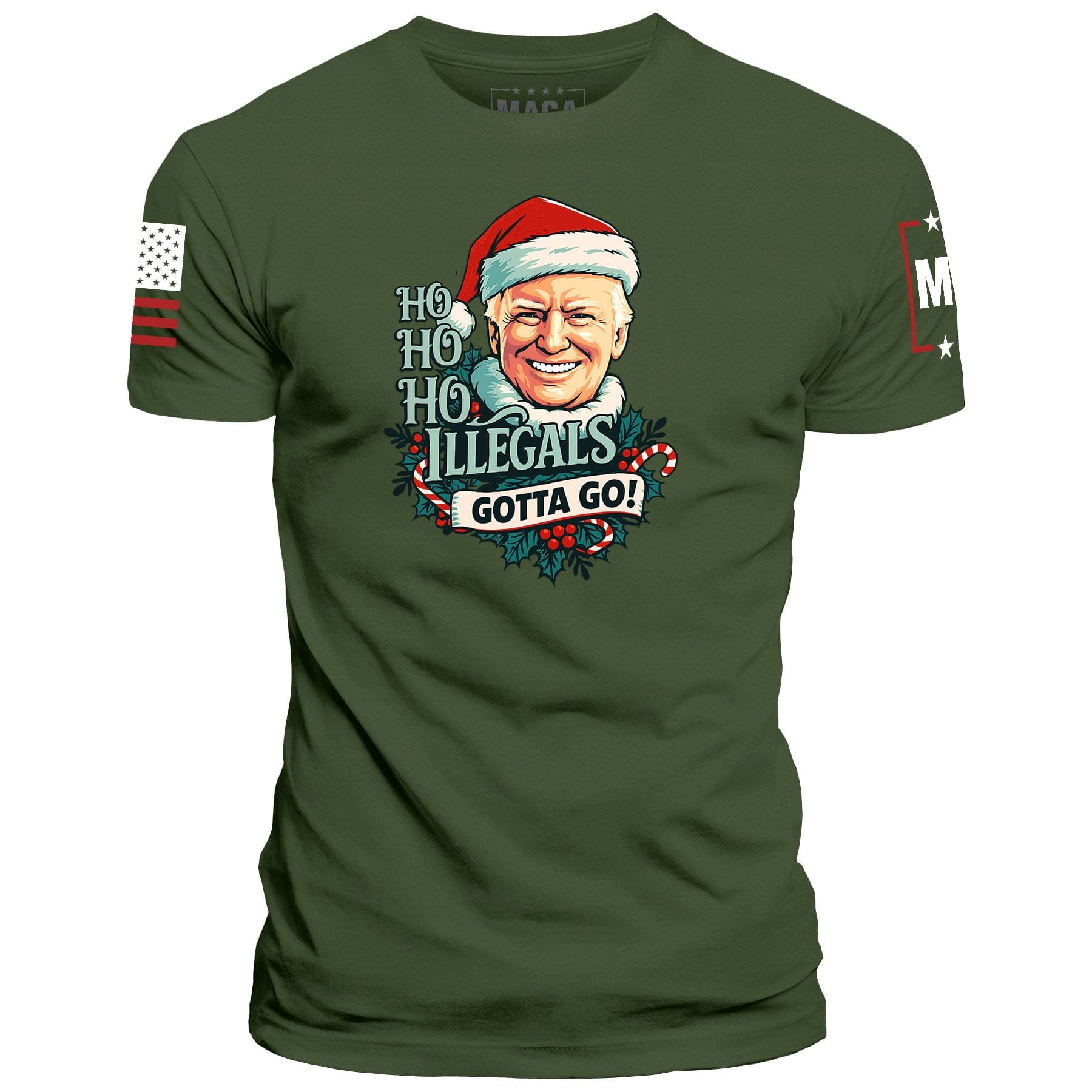 Green / S Ho Ho Ho Illegals Gotta Go maga trump