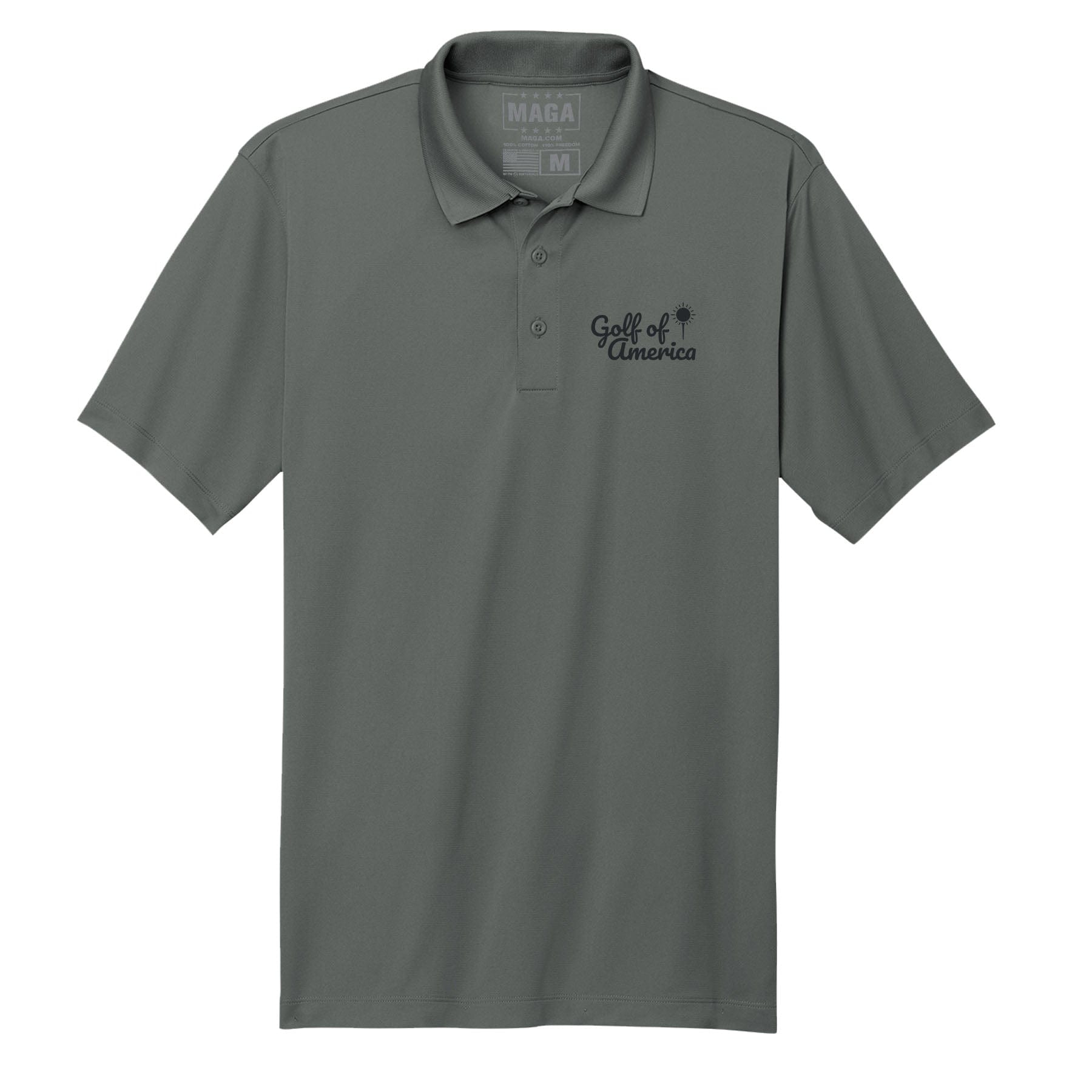 Grey / S Golf Of America Polo Shirt maga trump