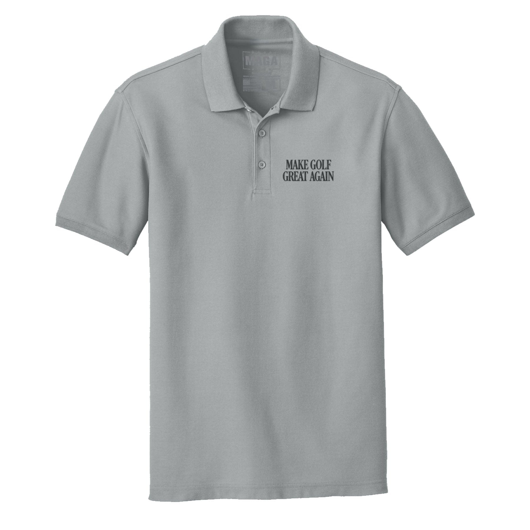 Grey / S Make Golf Great Again Polo Shirt maga trump