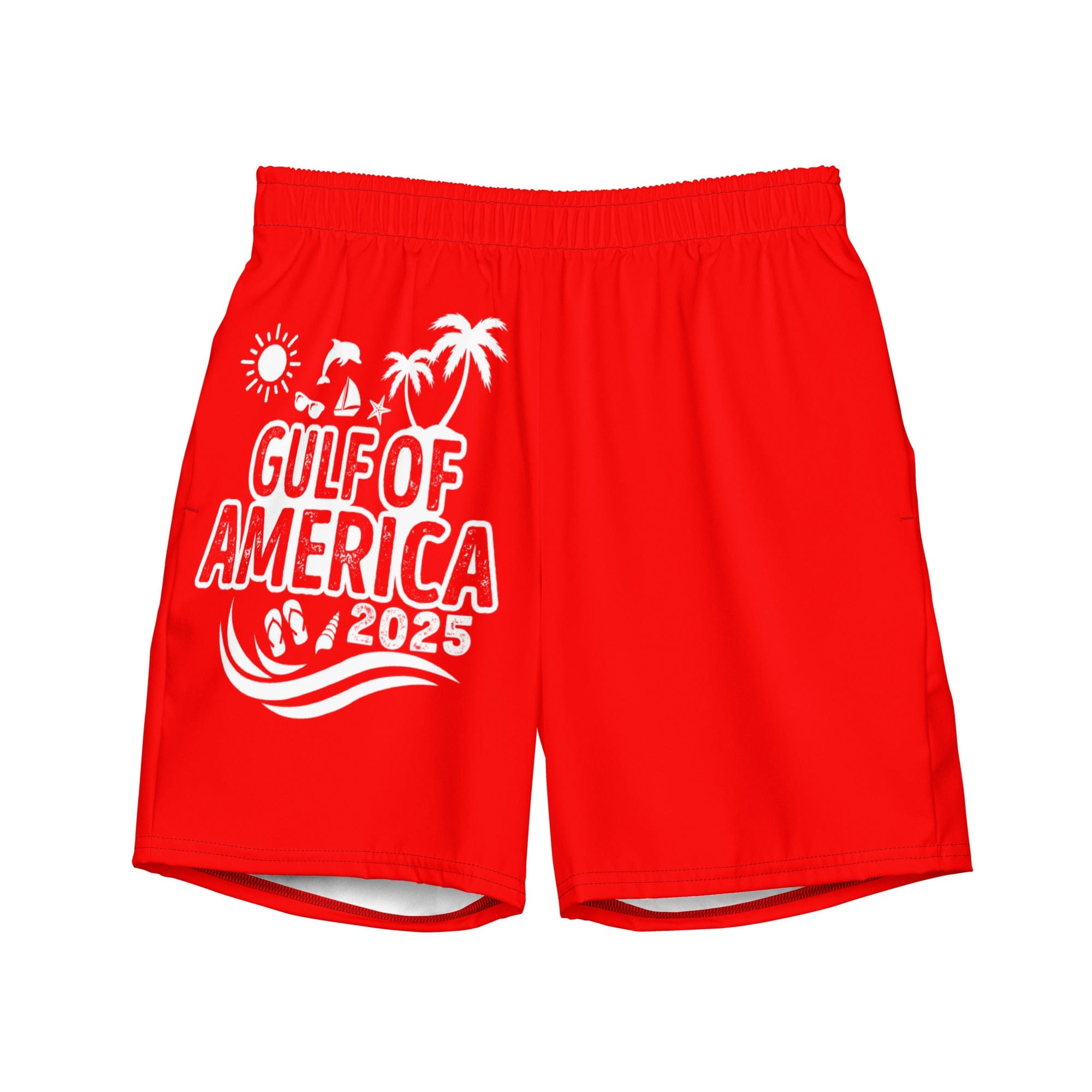 GULF OF AMERICA V2 Swim Trunks (Red) maga trump