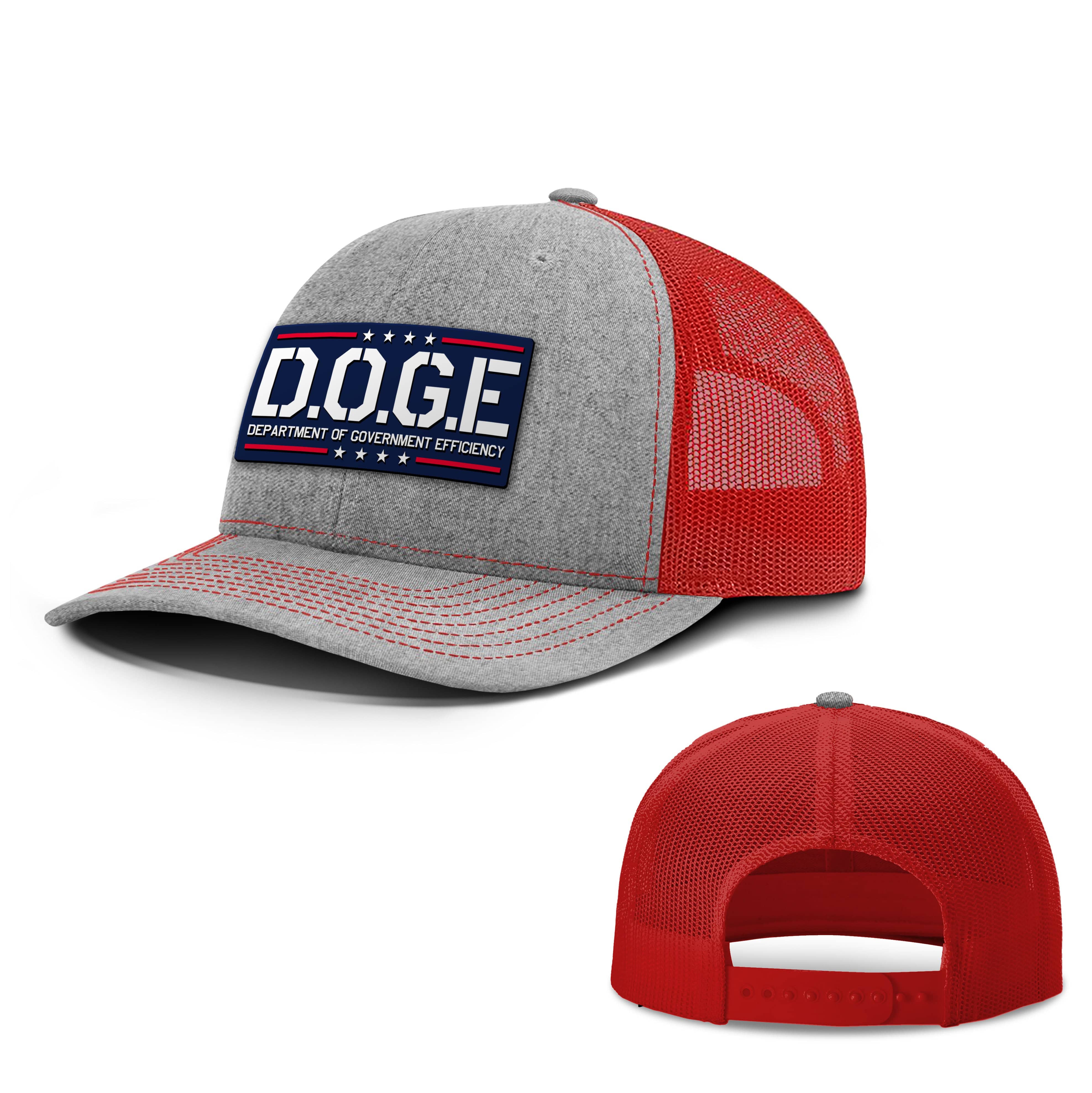 Heather Grey/ Red / OS D.O.G.E Department Of Government Efficiency Trucker Hat maga trump