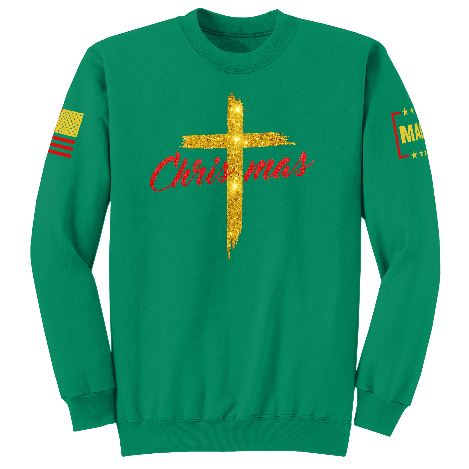 Kelly / S Christmas Cross Sweatshirt maga trump