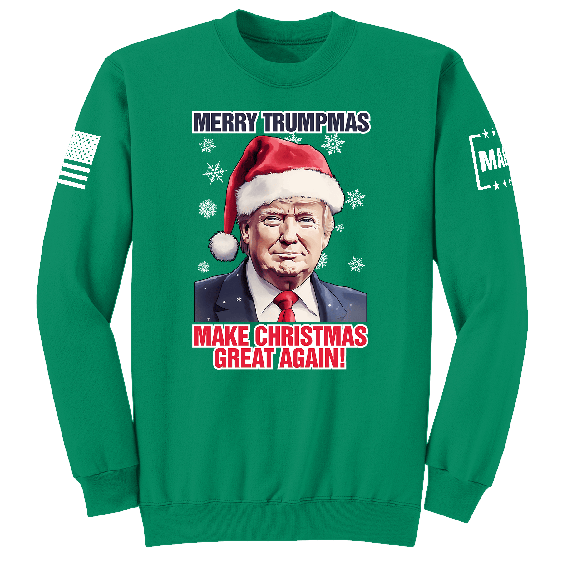Kelly / S Merry Trumpmas Sweatshirt maga trump