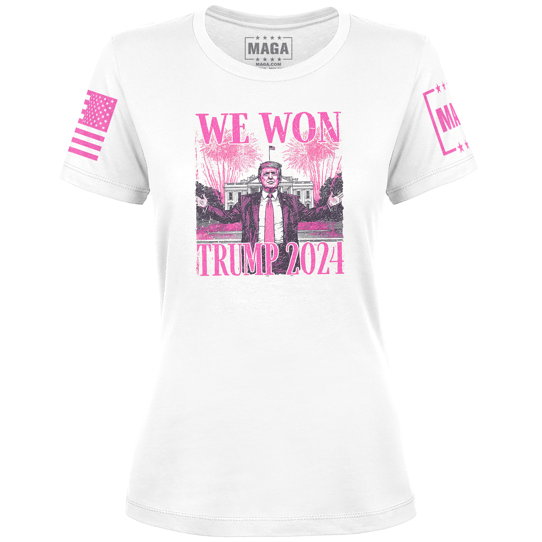 Ladies Tee / White / XS WE WON TRUMP 2024 maga trump