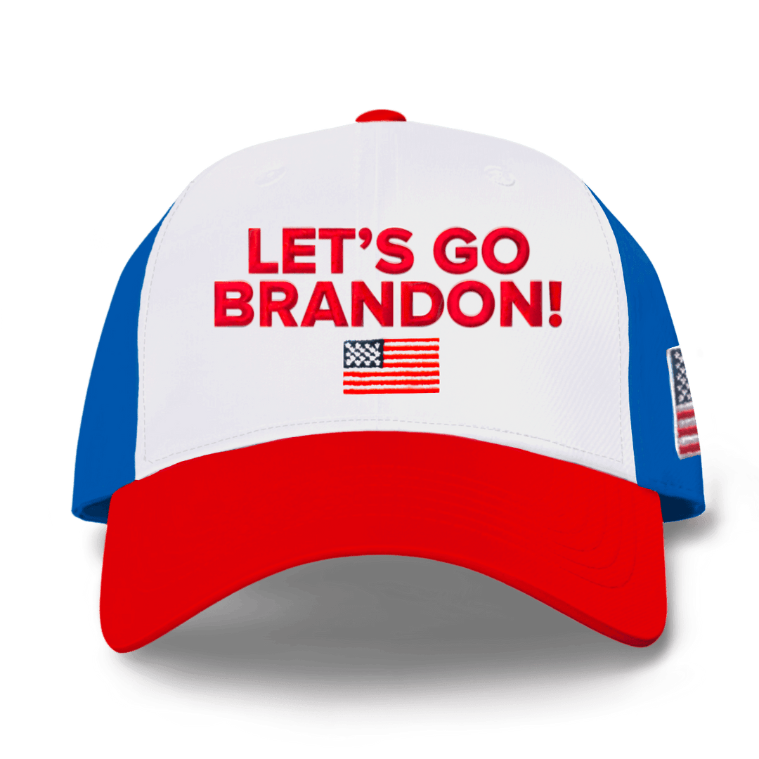 Let's Go Brandon Flag Velcro Back Hat maga trump