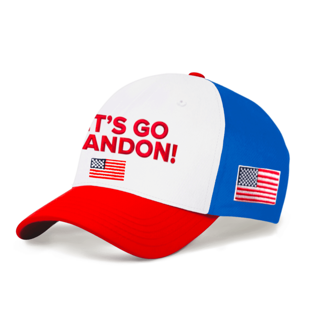 Let's Go Brandon Flag Velcro Back Hat maga trump