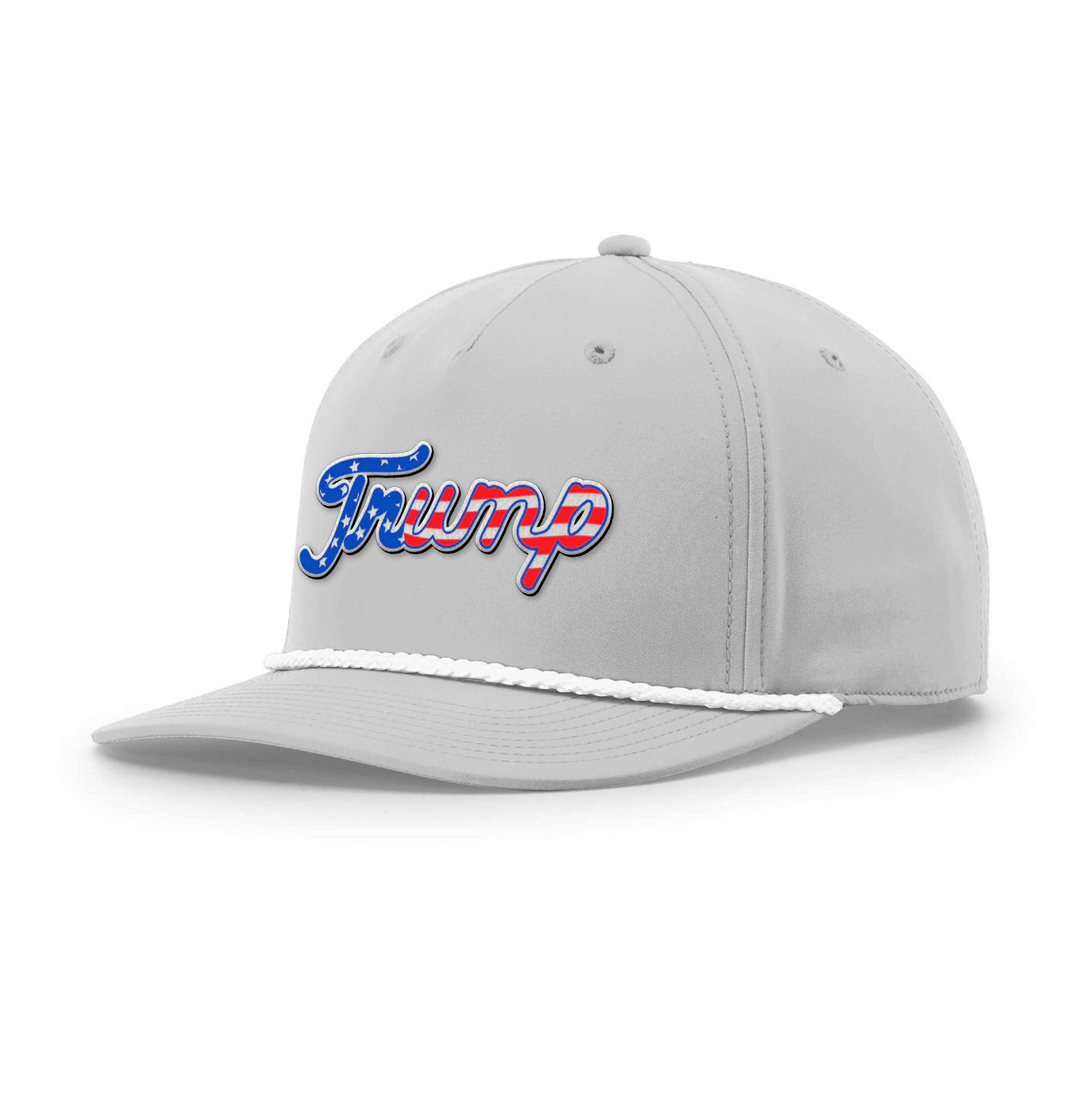 Light Gray/White Trump The Patriot Rope Hat maga trump