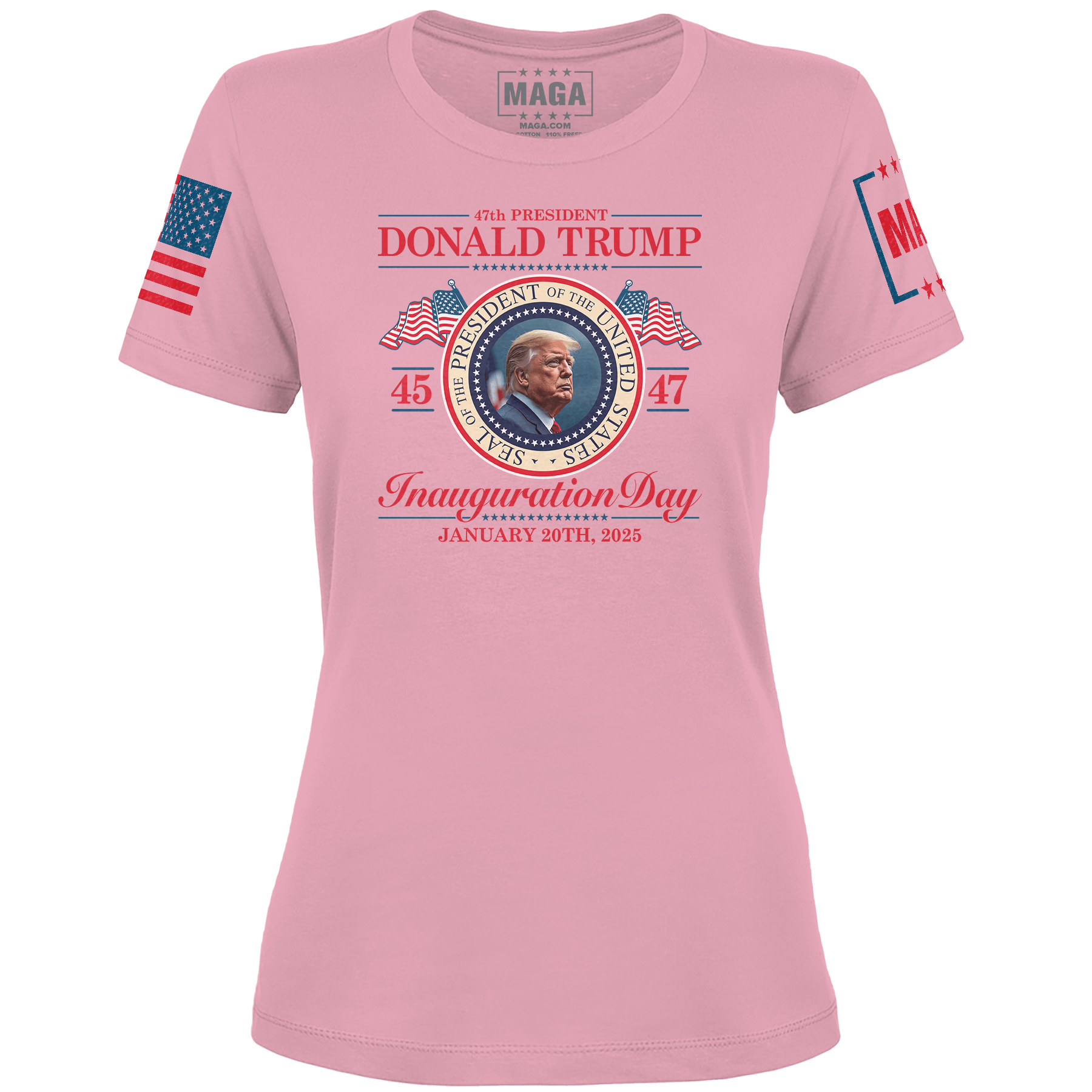 Light Pink / XS Inauguration Day Ladies Tee maga trump
