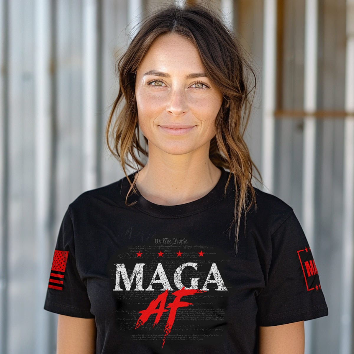 MAGA AF Ladies Tee maga trump