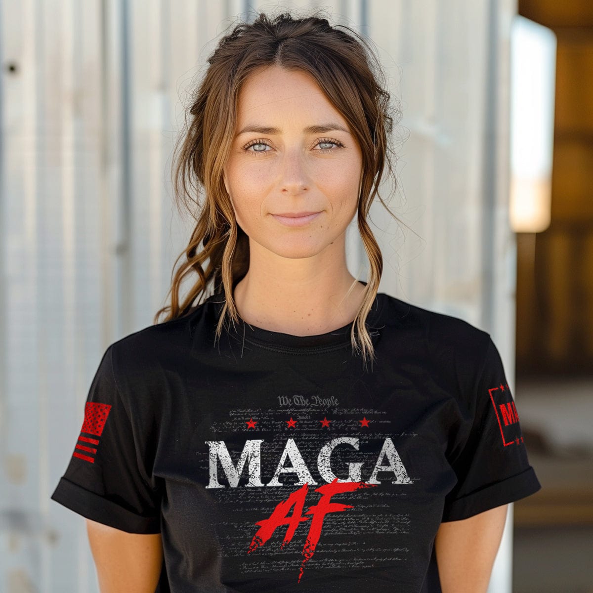 MAGA AF Ladies Tee maga trump