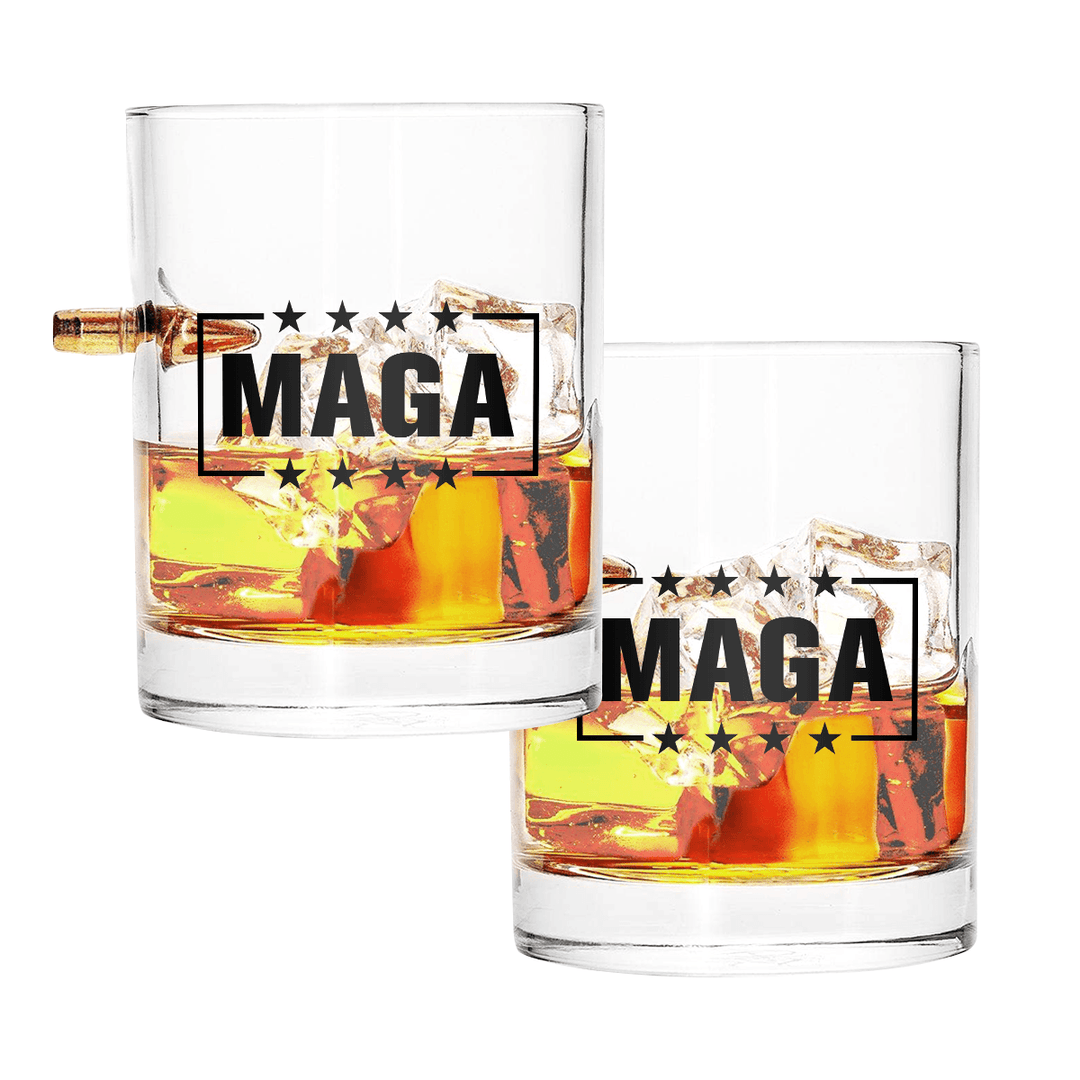 MAGA Bullet Whiskey Glass 270ml (Set of 2) maga trump