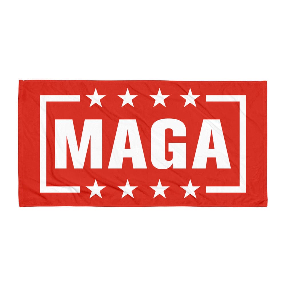 MAGA Logo (Red) Beach Towel maga trump