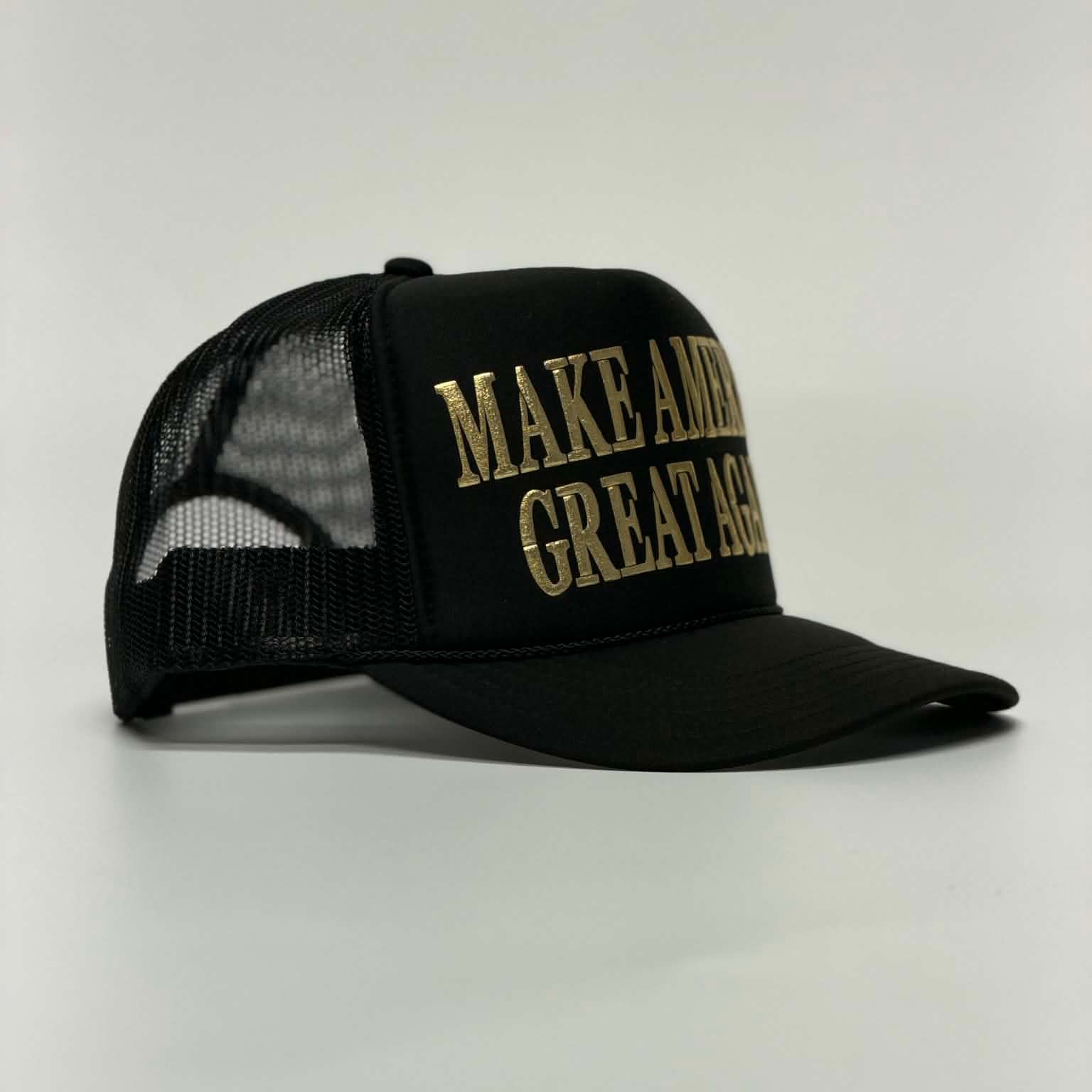Make America Great Again Black and Gold (MF Hat) maga trump