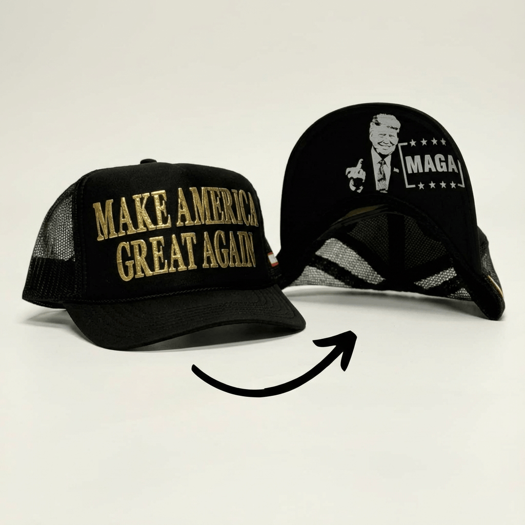Make America Great Again Black and Gold (MF Hat) maga trump