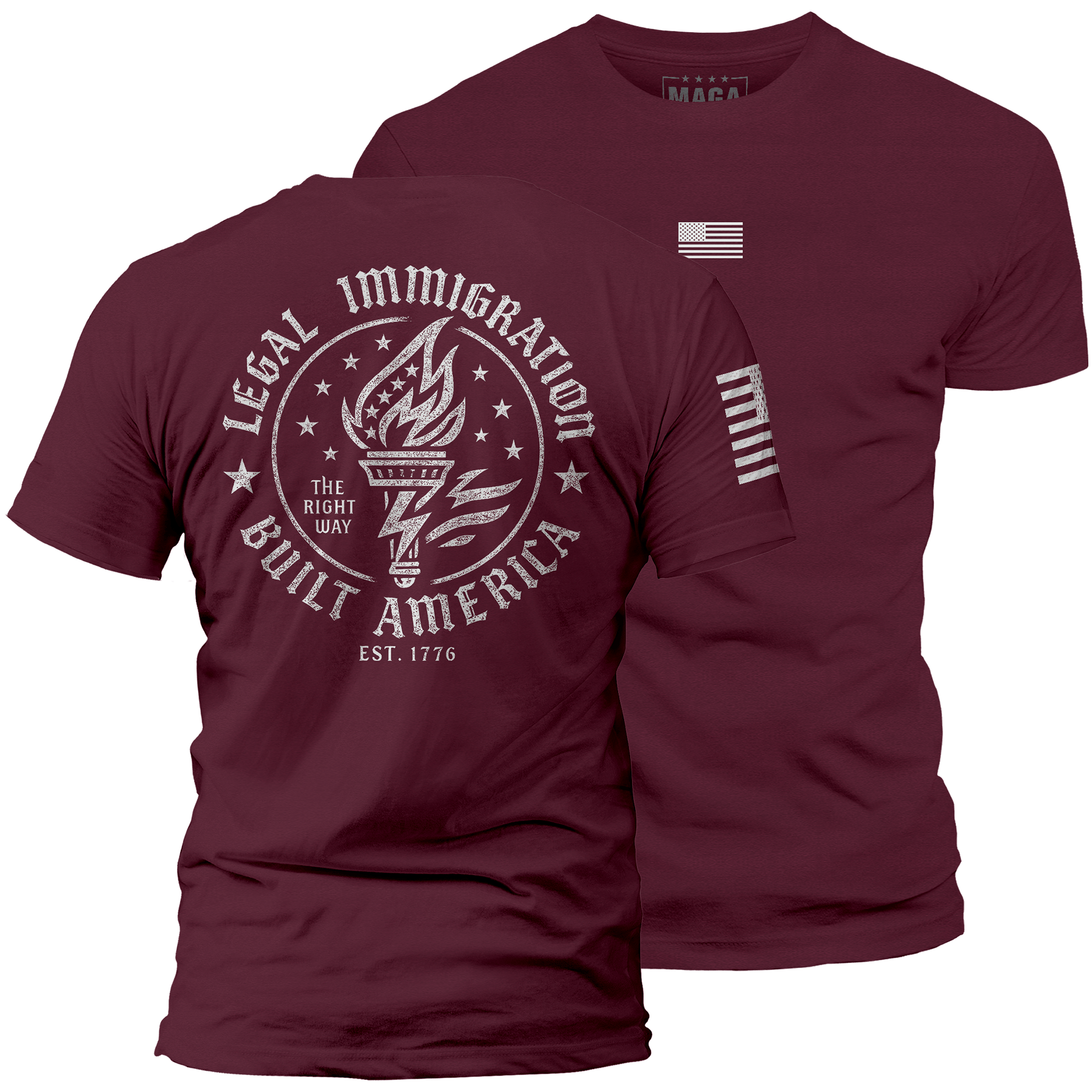 Maroon / S Legal Immigration | Fall Edition maga trump