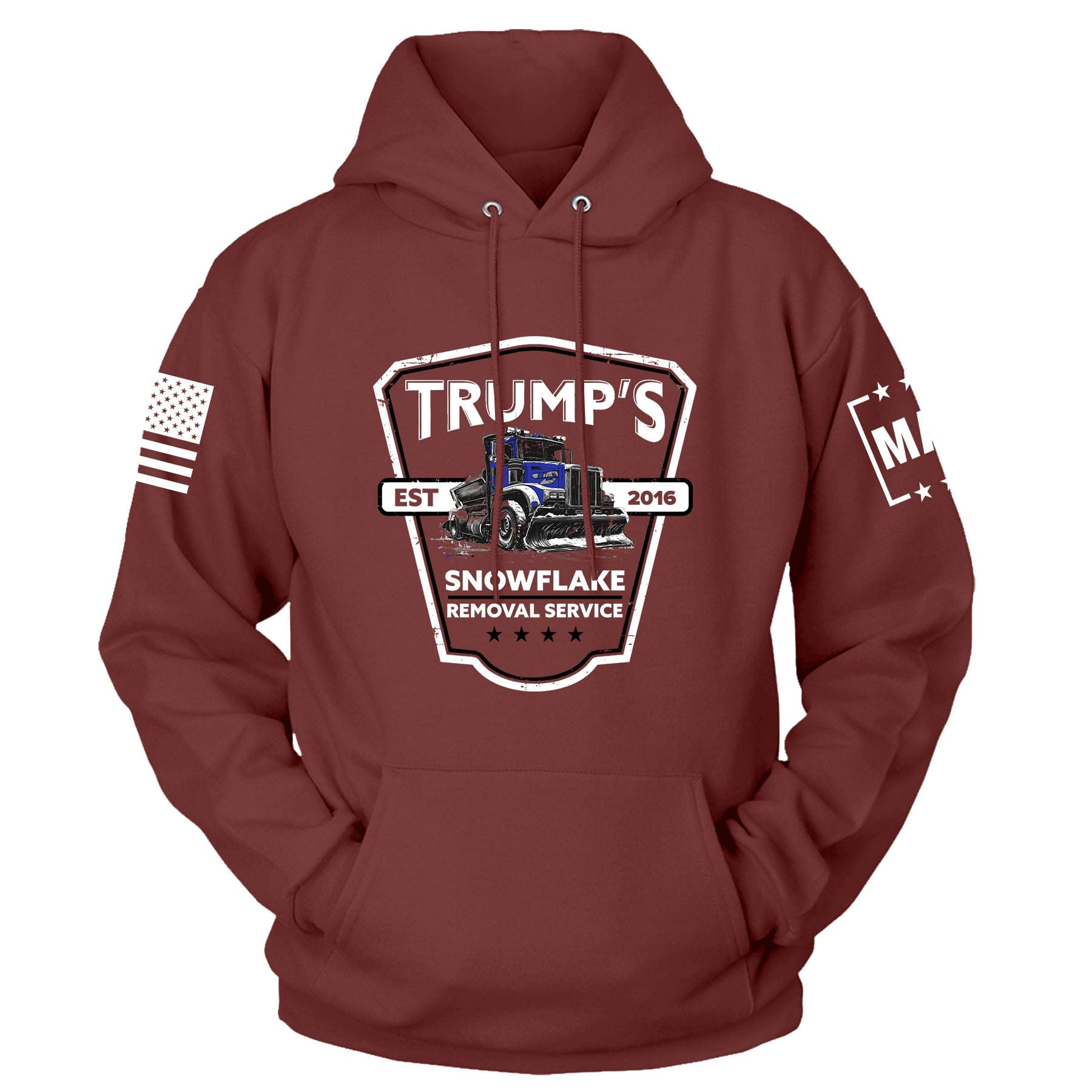 Maroon / S Trump's Snowflake Removal Hoodie | Fall Edition maga trump