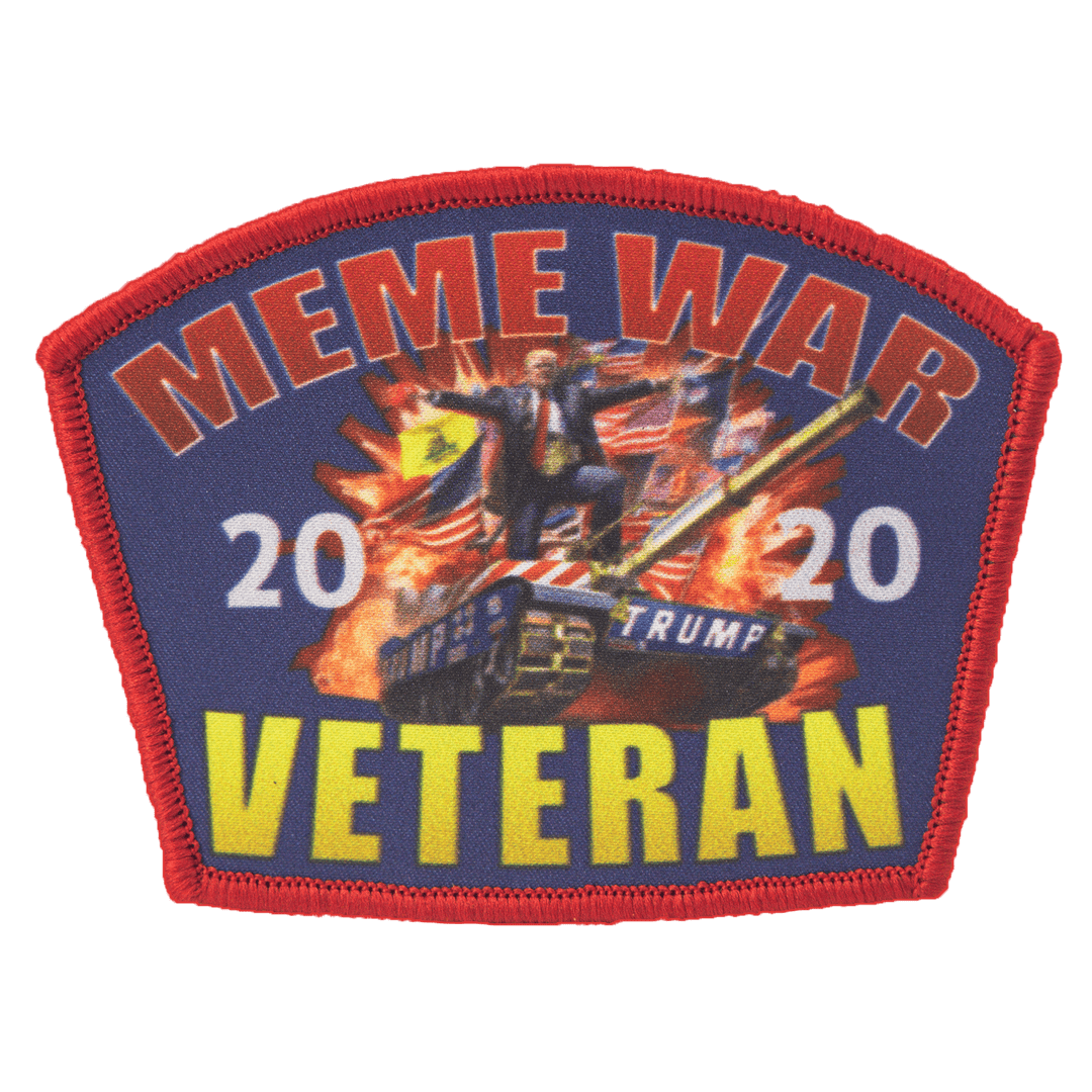 Meme War Vet 2020 Velcro Patch maga trump