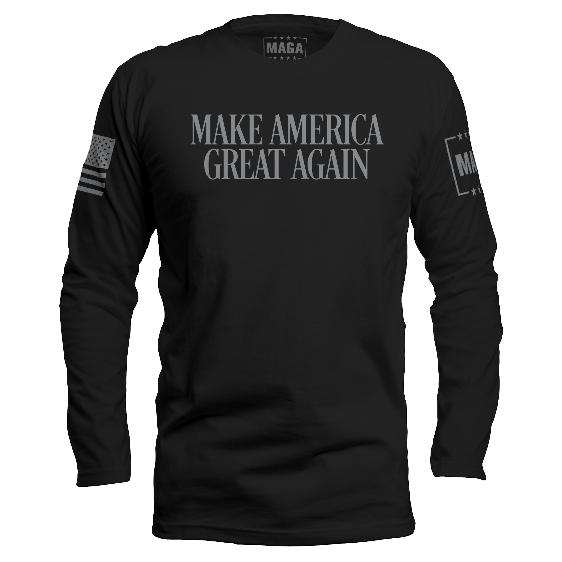 Men's Long Sleeve / Black / S MAGA Blackout Edition maga trump