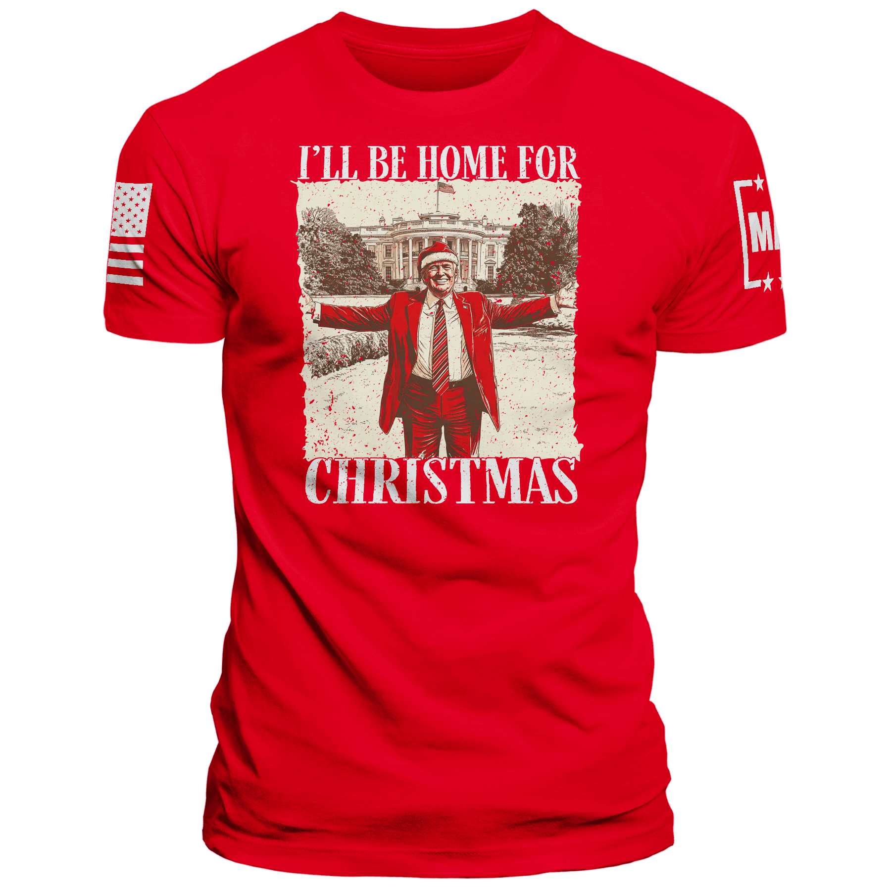 Men's Shirt / Red / XS I'll be Home for Christmas 5 maga trump