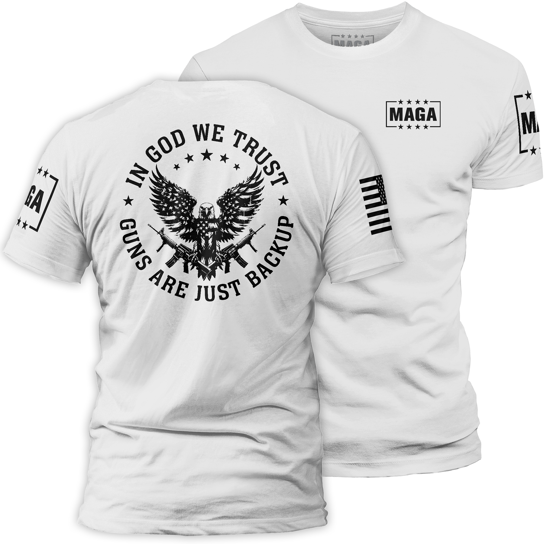 Men's Shirt / White / XS In God We Trust maga trump