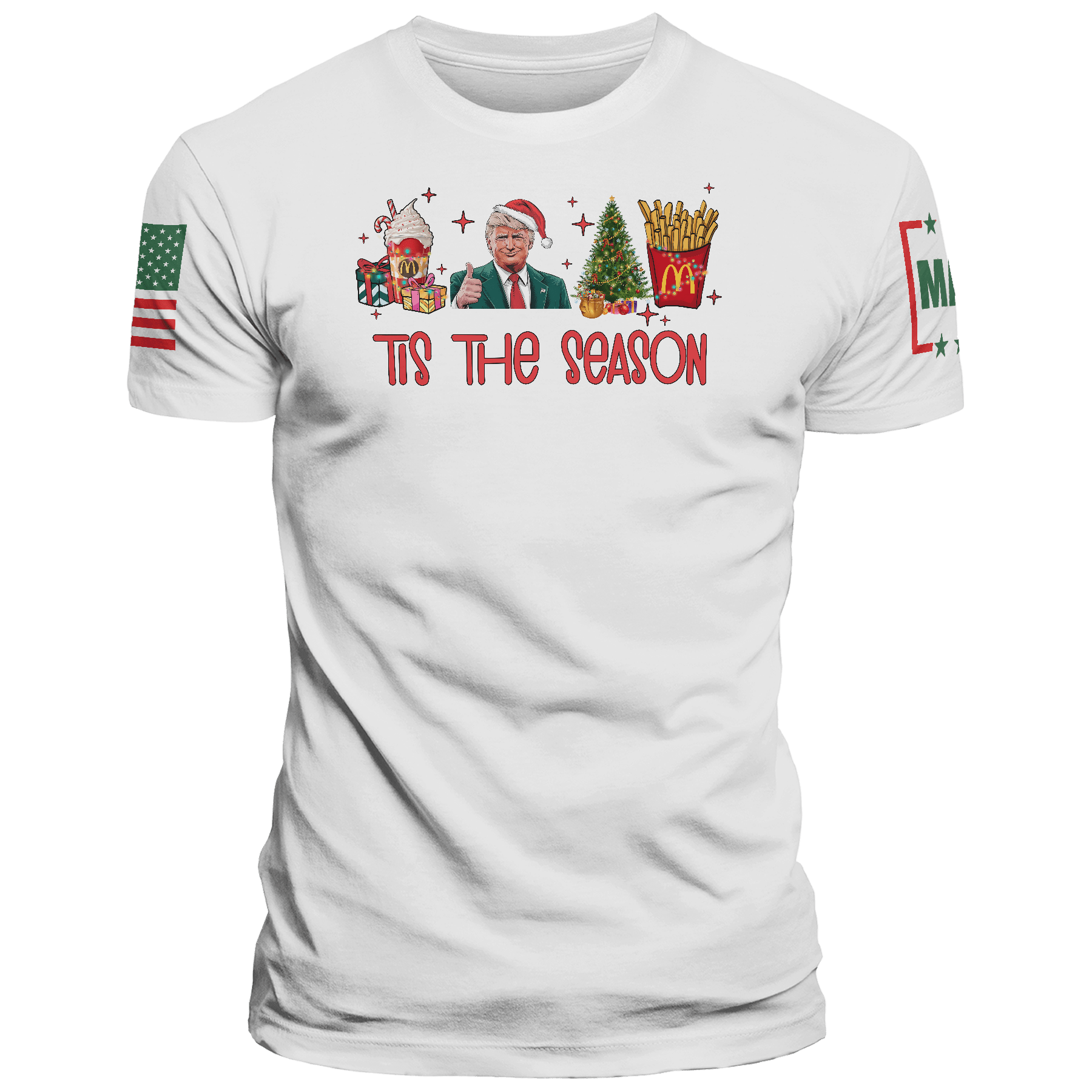 Men's Shirt / White / XS Tis the Season maga trump