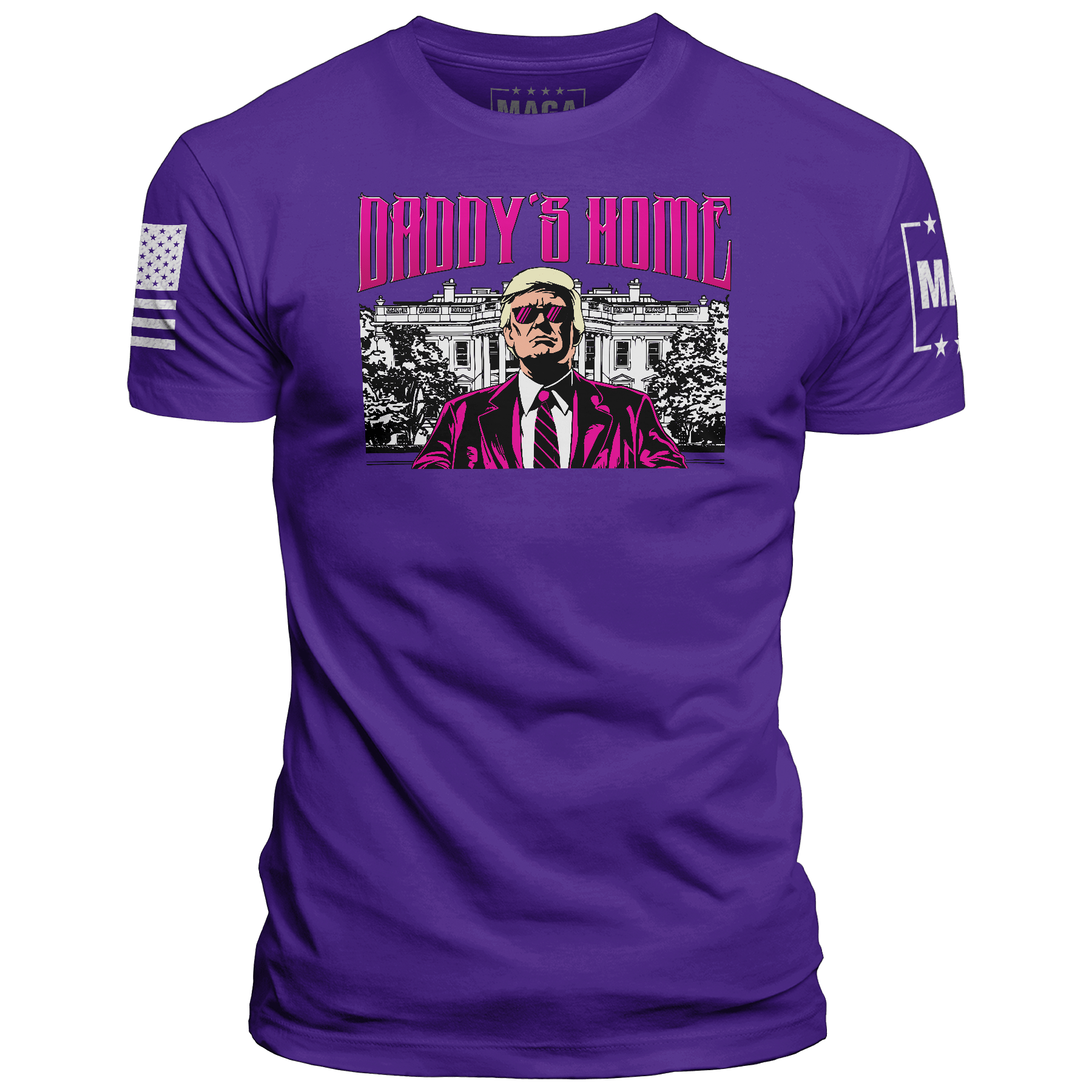 Men's Tee / Purple / XS Daddys Home maga trump